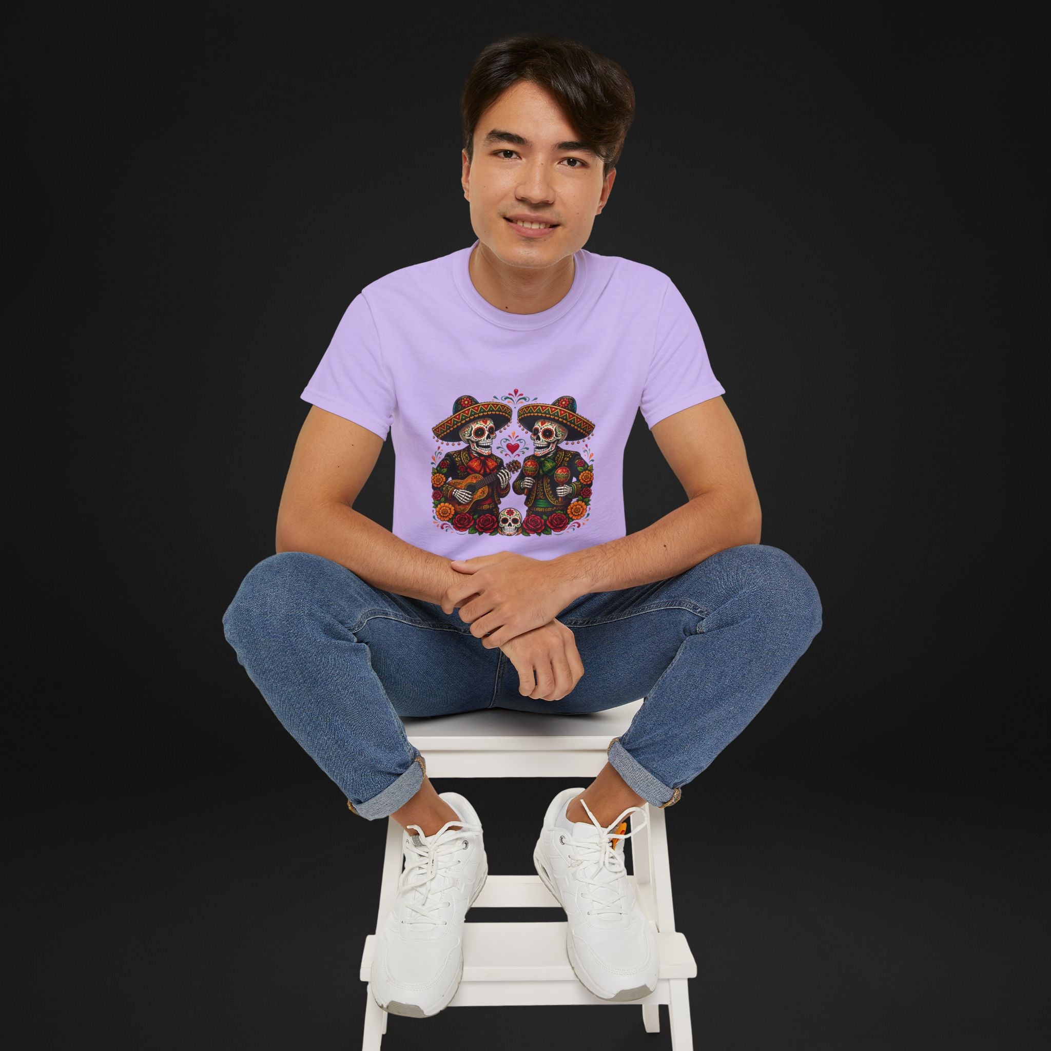 Cinco De Mayo Sugar Skull Mariachi T-Shirt | Dia de los Muertos Inspired Fiesta Tee