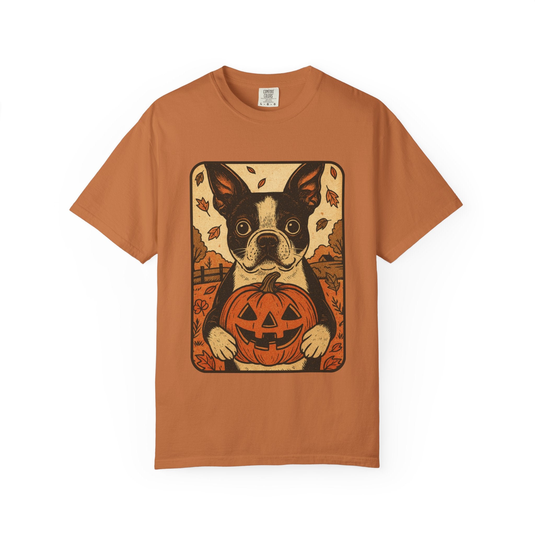 Boston Terrier Pumpkin Pals – Vintage Halloween Tee