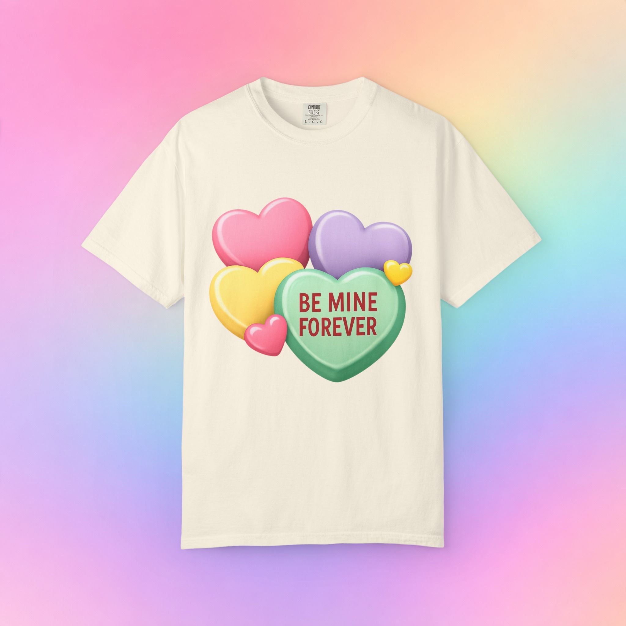 Be Mine Forever Valentine’s Day T-Shirt – Cute Candy Heart Unisex Graphic Tee