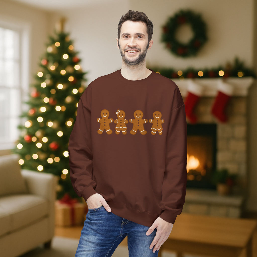 Gingerbread Family Christmas Sweatshirt – Cute Holiday Cookie Crewneck | Festive Matching Family Christmas Sweater