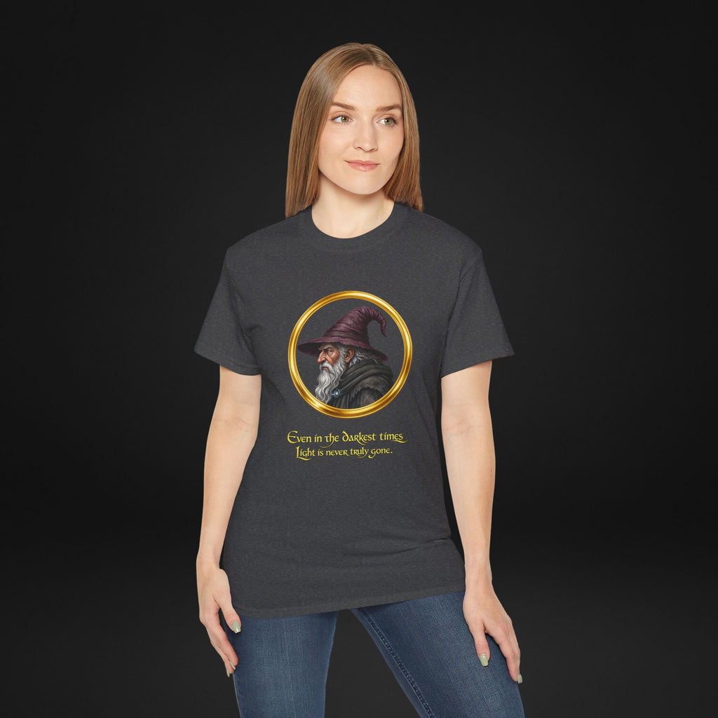 Vintage Wizard Graphic T-Shirt | Fantasy Side Profile Tee