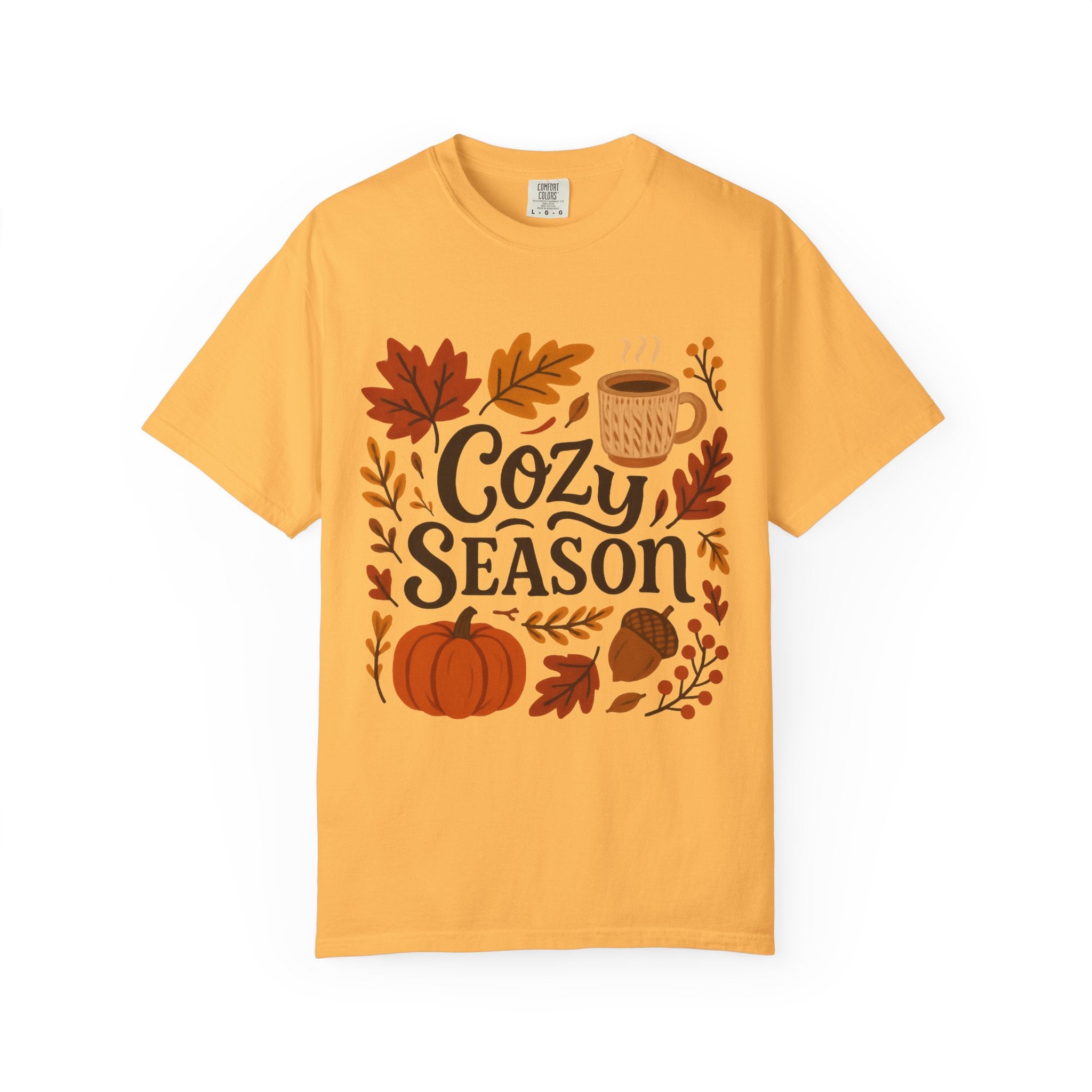 Cozy Season Unisex T-shirt, Fall Fashion Tee, Autumn Apparel, Gift for Him/Her, Pumpkin Spice Shirt, Relaxing Vibes