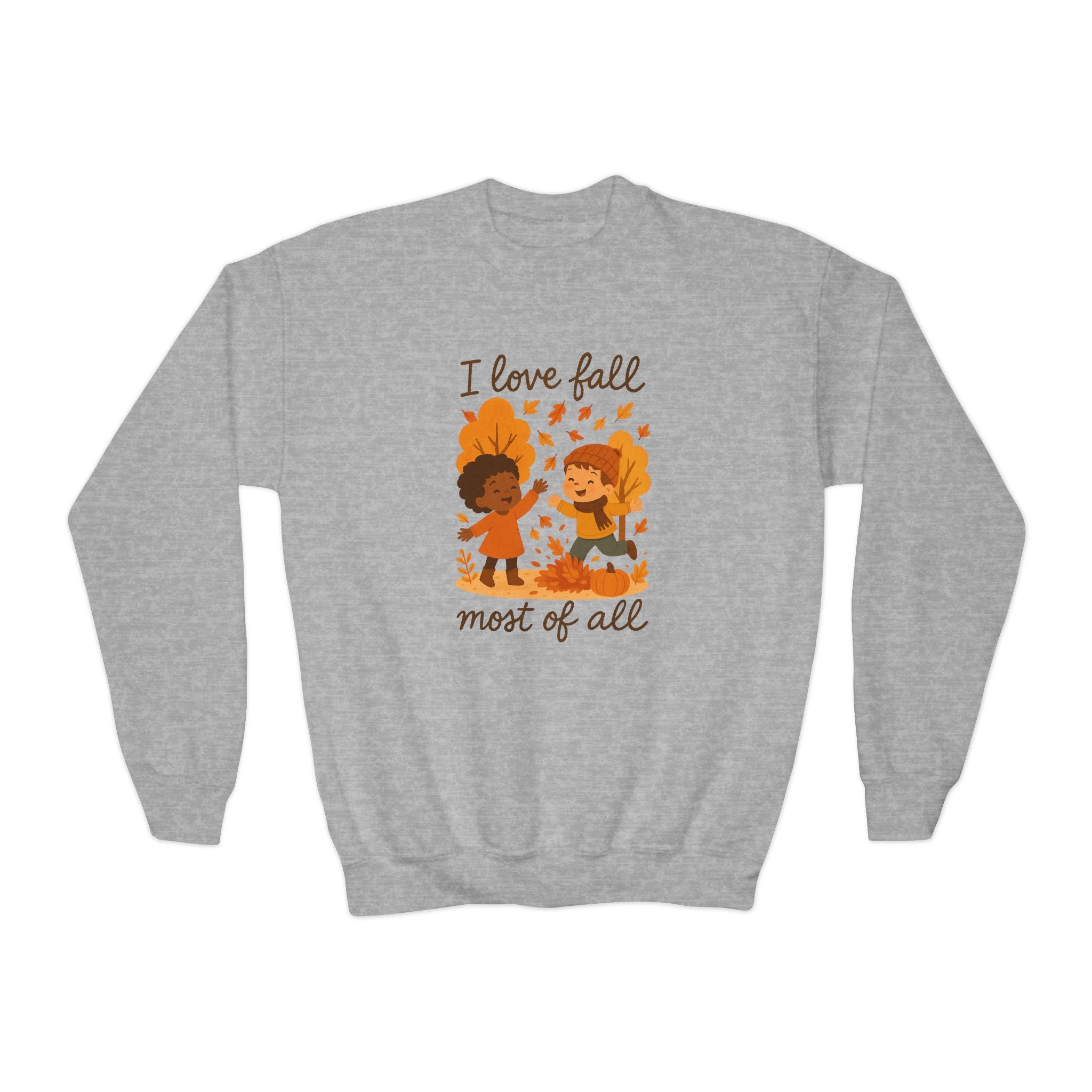 Kids "I Love Fall Most of All" Autumn Sweatshirt