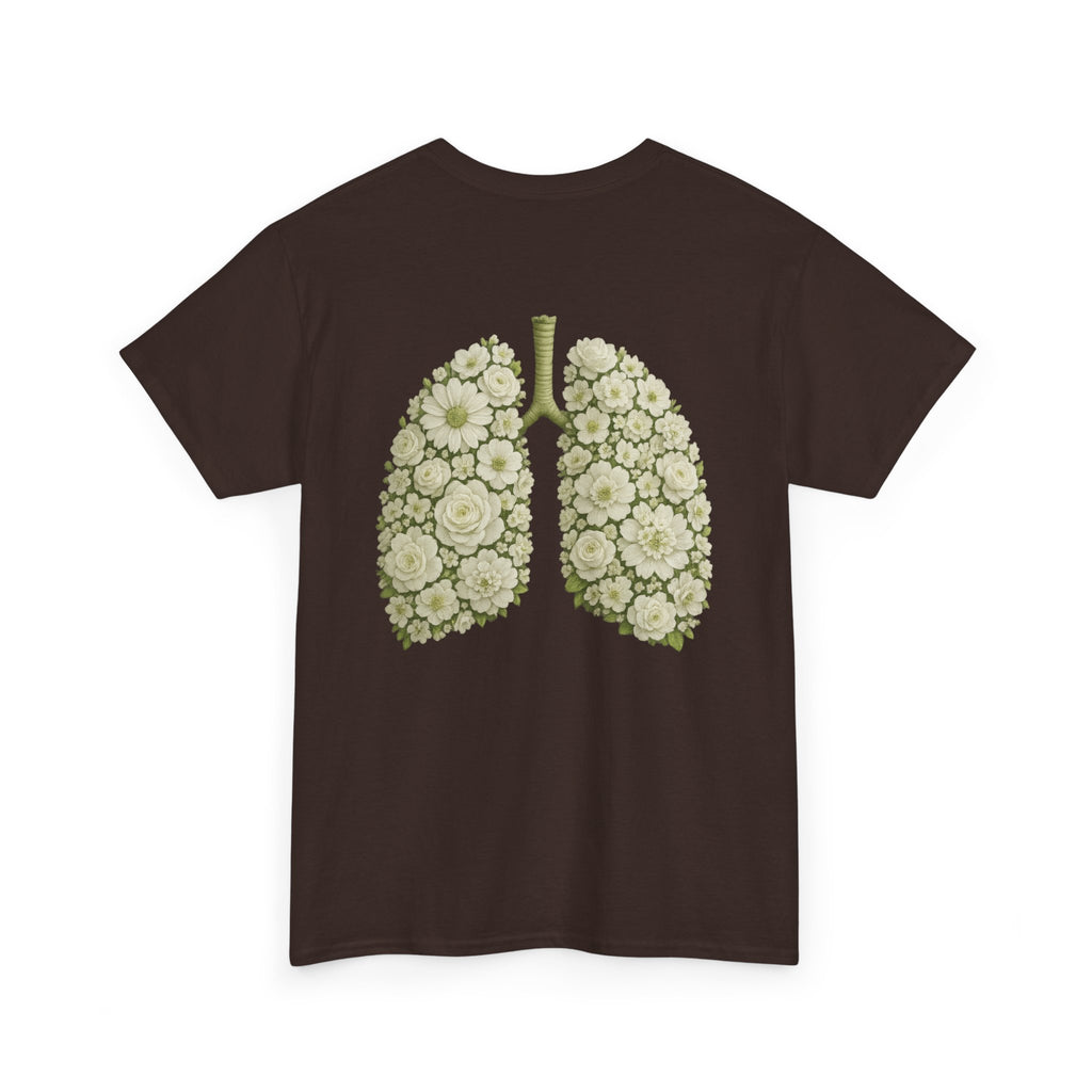 Breathe Hope – White Flower Lung Cancer Awareness T-Shirt