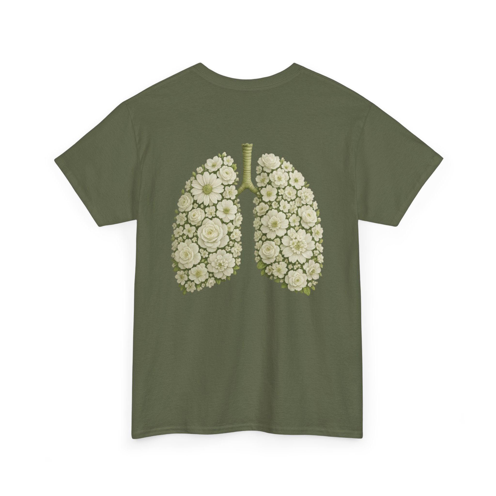 Breathe Hope – White Flower Lung Cancer Awareness T-Shirt