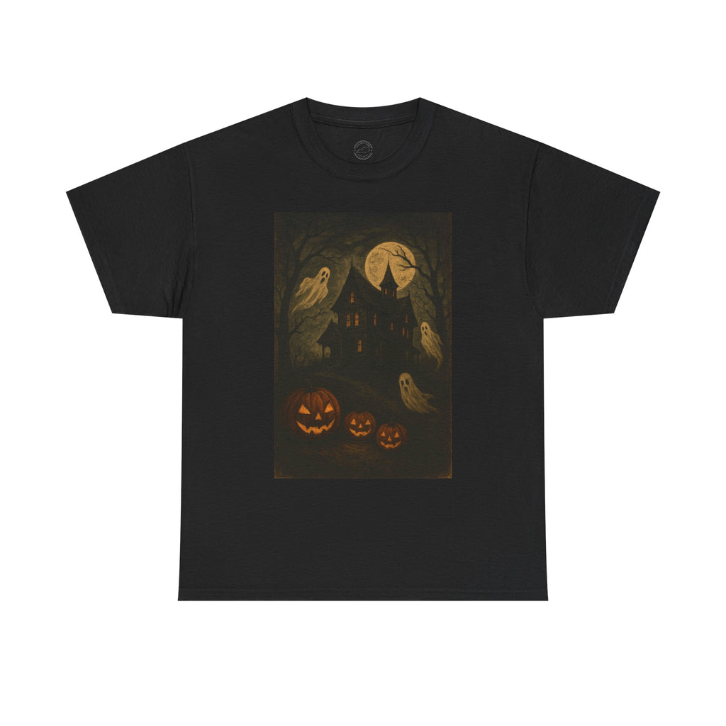 Haunted Halloween House Ghosts & Pumpkins T-Shirt