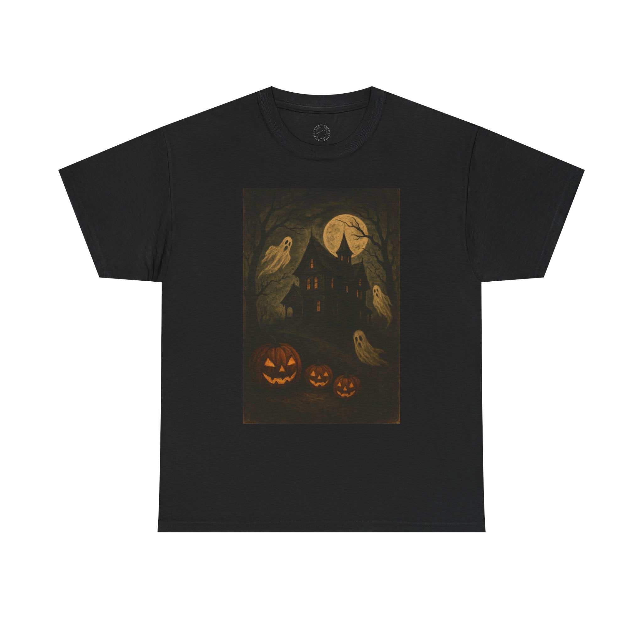 Haunted Halloween House Ghosts & Pumpkins T-Shirt