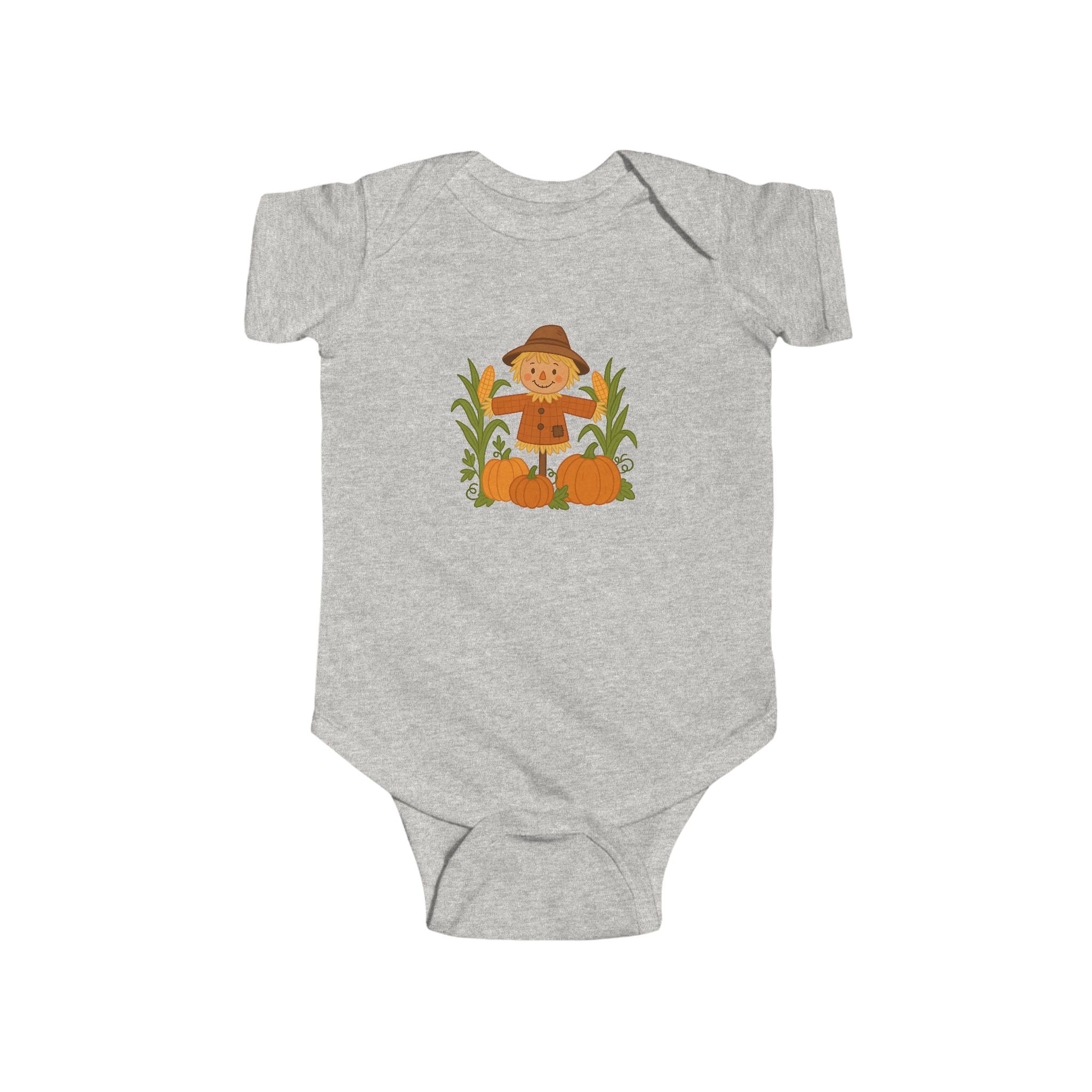 Adorable Fall Scarecrow Infant Onesie – Cute Autumn Pumpkin & Cornfield Baby Bodysuit