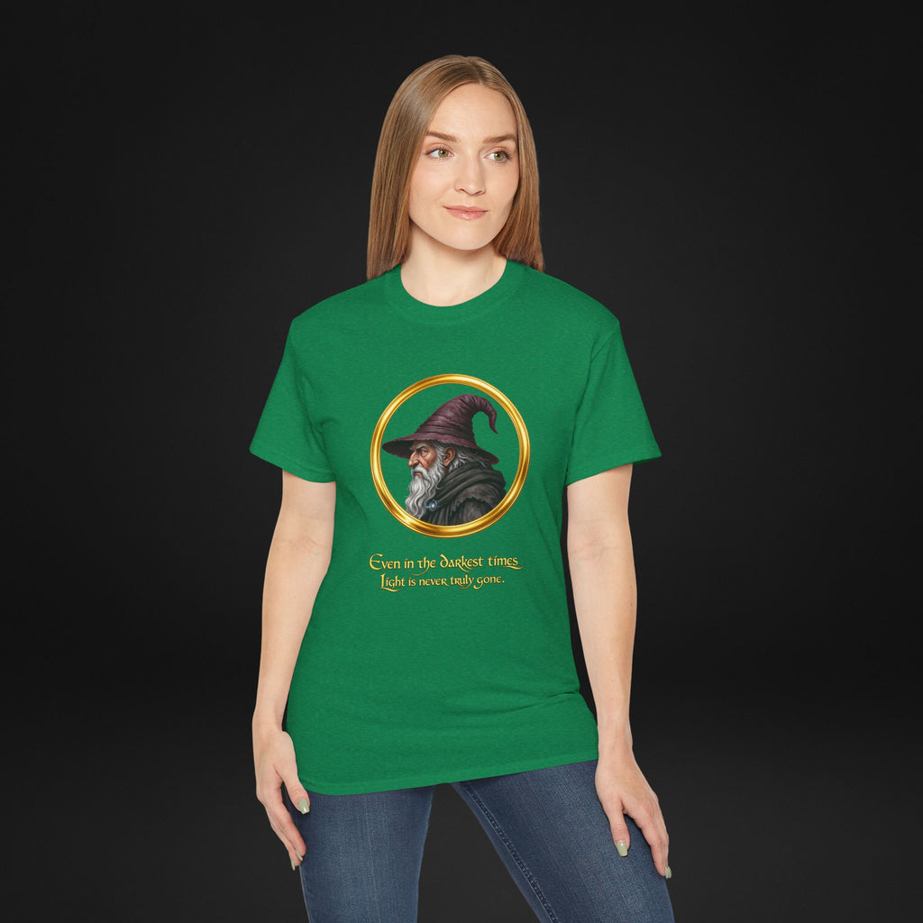 Vintage Wizard Graphic T-Shirt | Fantasy Side Profile Tee