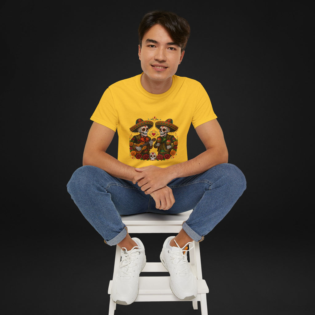 Cinco De Mayo Sugar Skull Mariachi T-Shirt | Dia de los Muertos Inspired Fiesta Tee