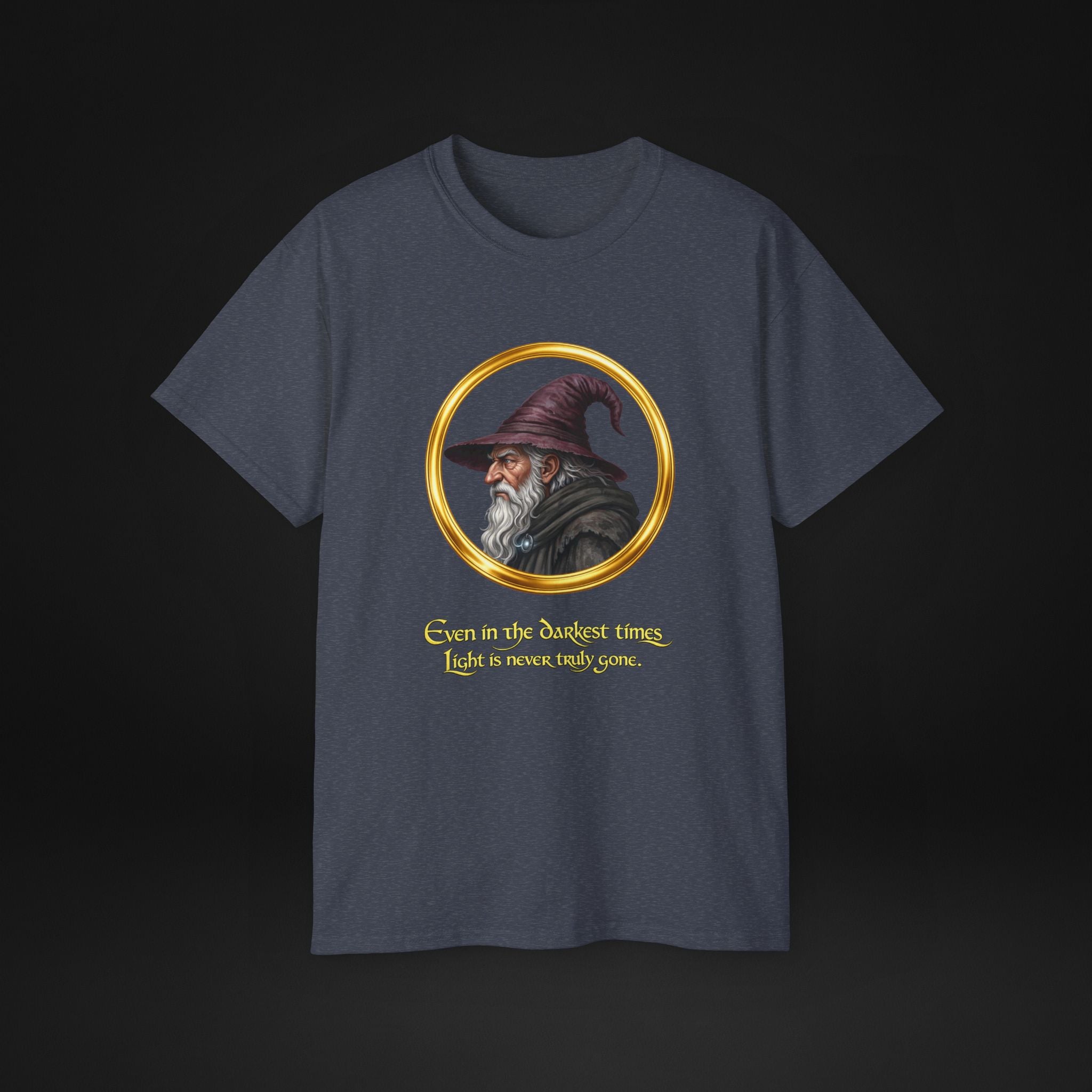 Vintage Wizard Graphic T-Shirt | Fantasy Side Profile Tee