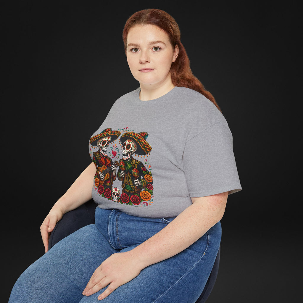 Cinco De Mayo Sugar Skull Mariachi T-Shirt | Dia de los Muertos Inspired Fiesta Tee