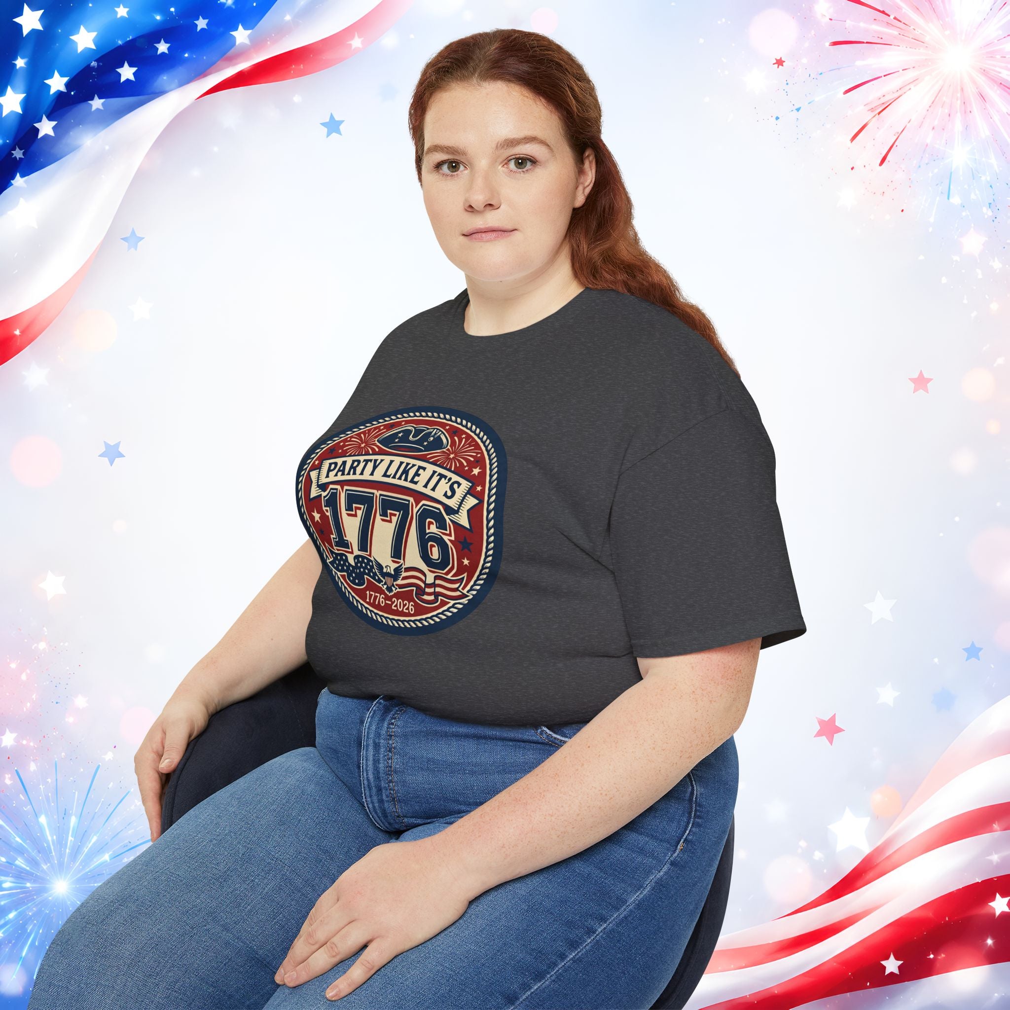 Party Like It’s 1776 T-Shirt | America 250th Birthday 4th of July Patriotic Tee
