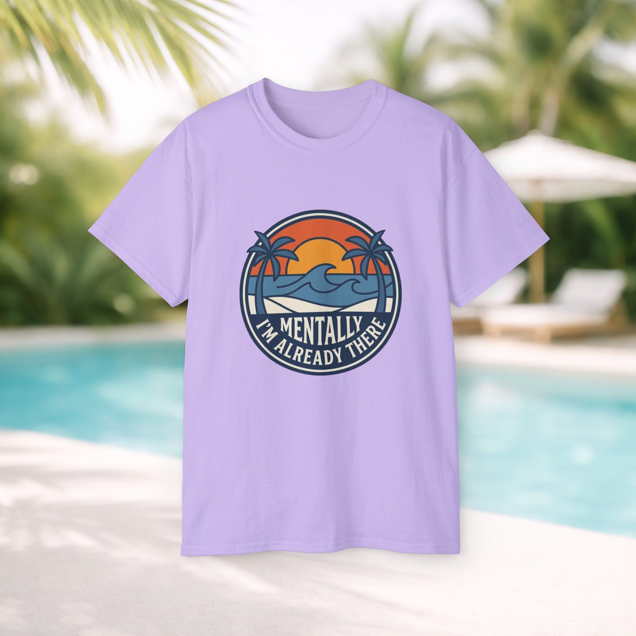 Mentally I’m Already There Summer Beach Sunset T-Shirt