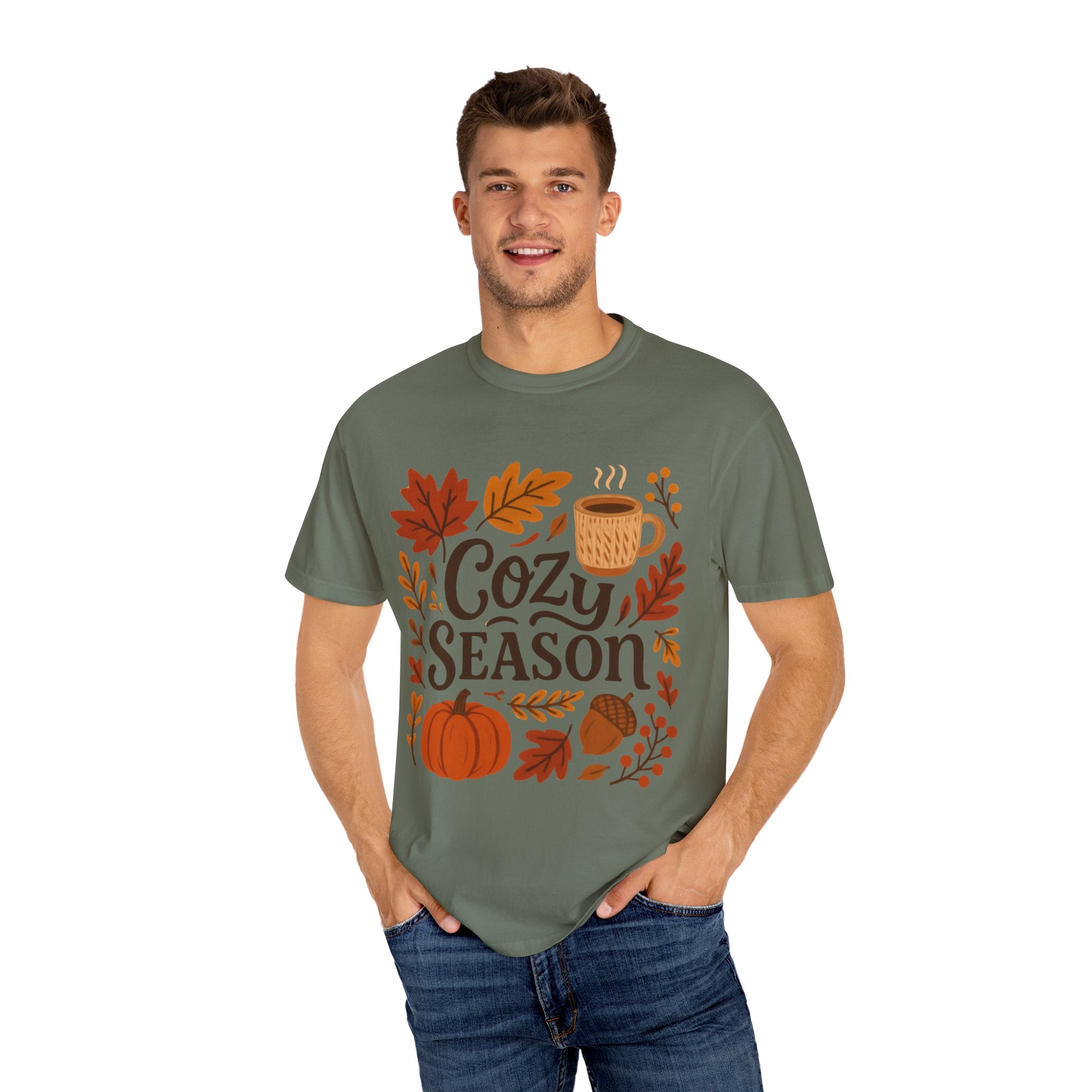 Cozy Season Unisex T-shirt, Fall Fashion Tee, Autumn Apparel, Gift for Him/Her, Pumpkin Spice Shirt, Relaxing Vibes