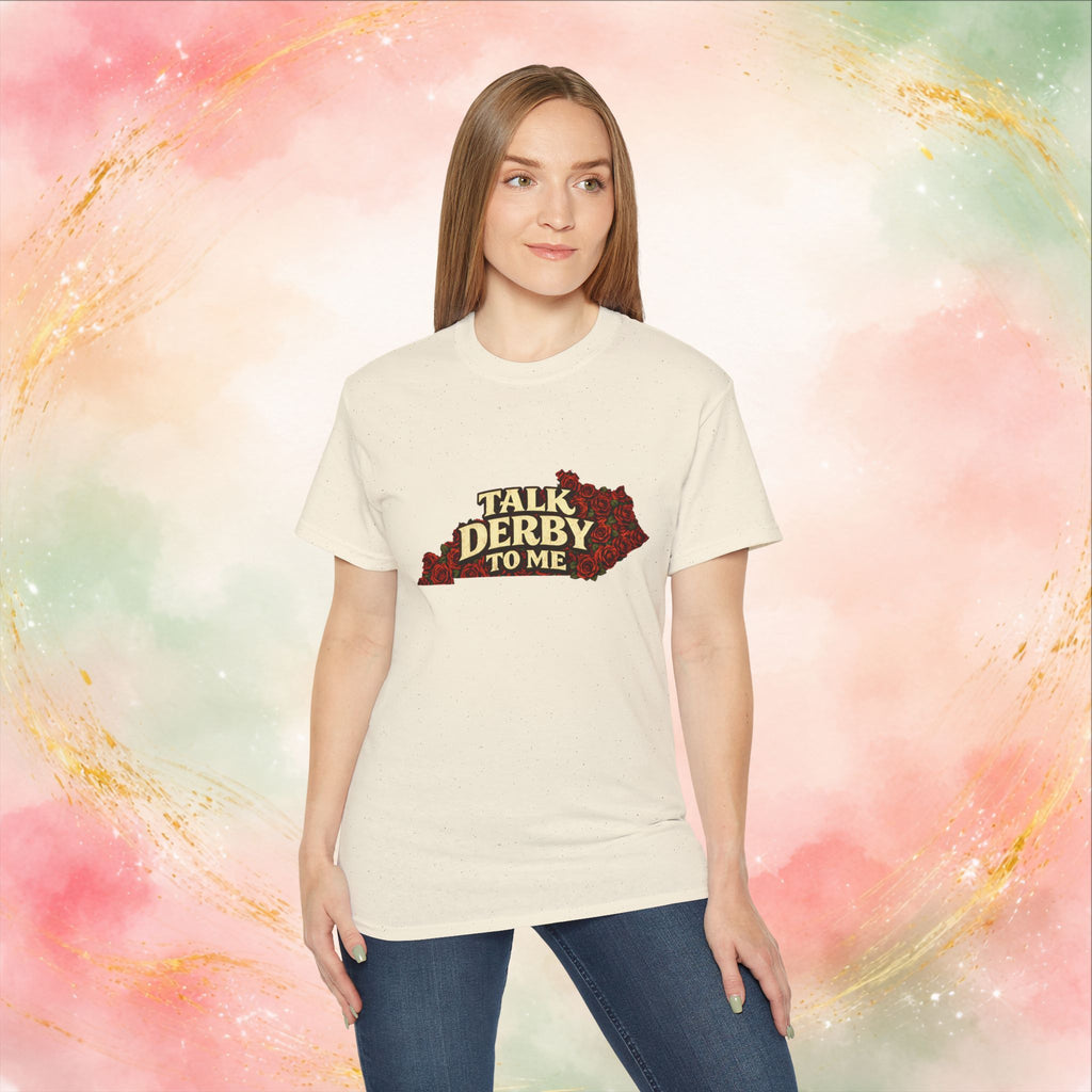 Talk Derby To Me T-Shirt | Kentucky Derby Roses Graphic Tee