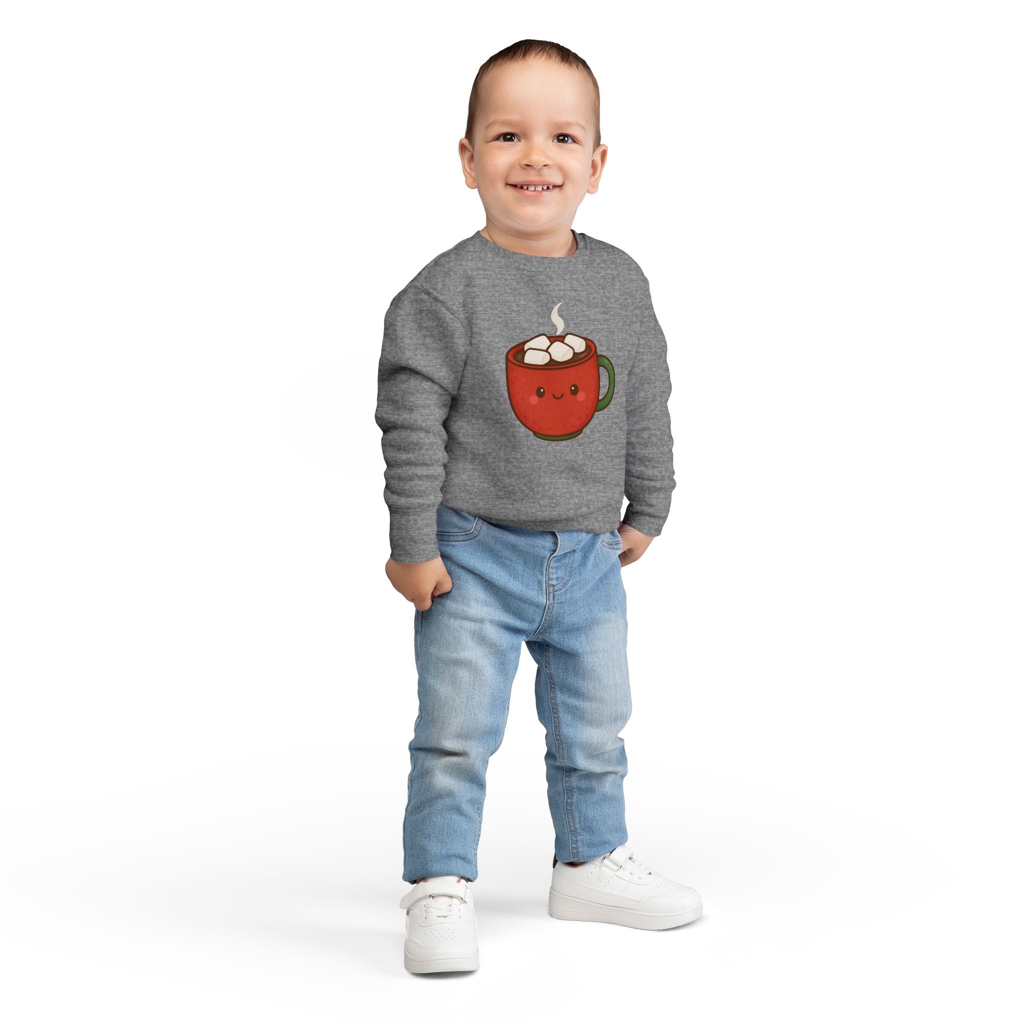 🎄 Cuddly Cocoa – Adorable Christmas Toddler Sweatshirt