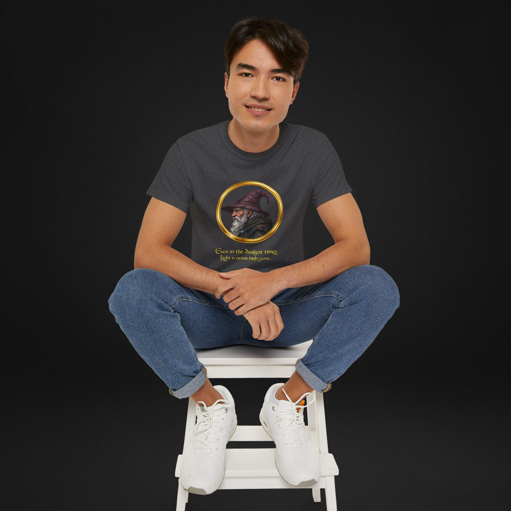 Vintage Wizard Graphic T-Shirt | Fantasy Side Profile Tee