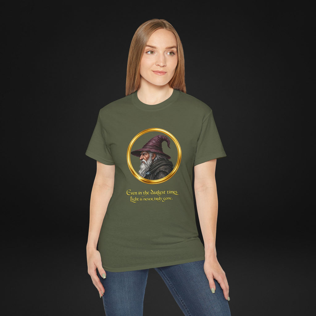 Vintage Wizard Graphic T-Shirt | Fantasy Side Profile Tee