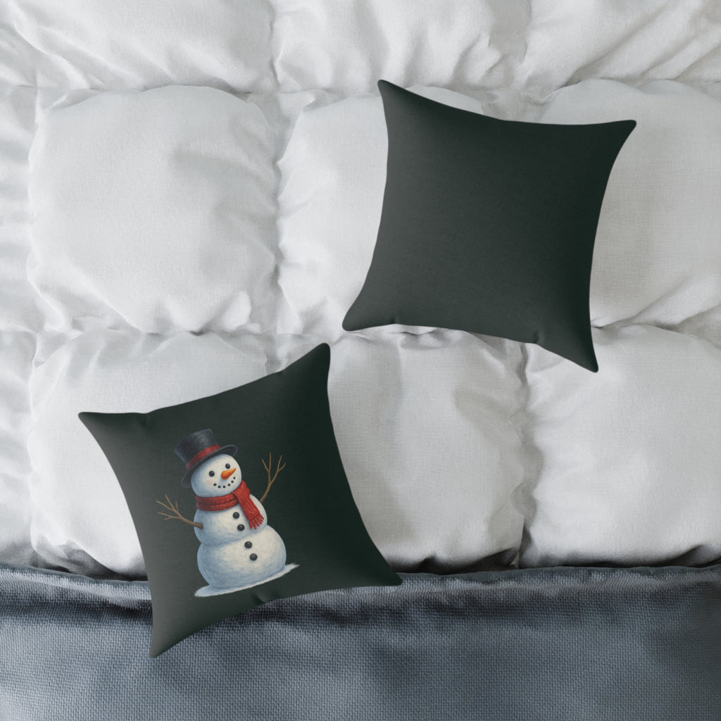 Classic Snowman Winter Throw Pillow – Cozy Holiday Home Décor