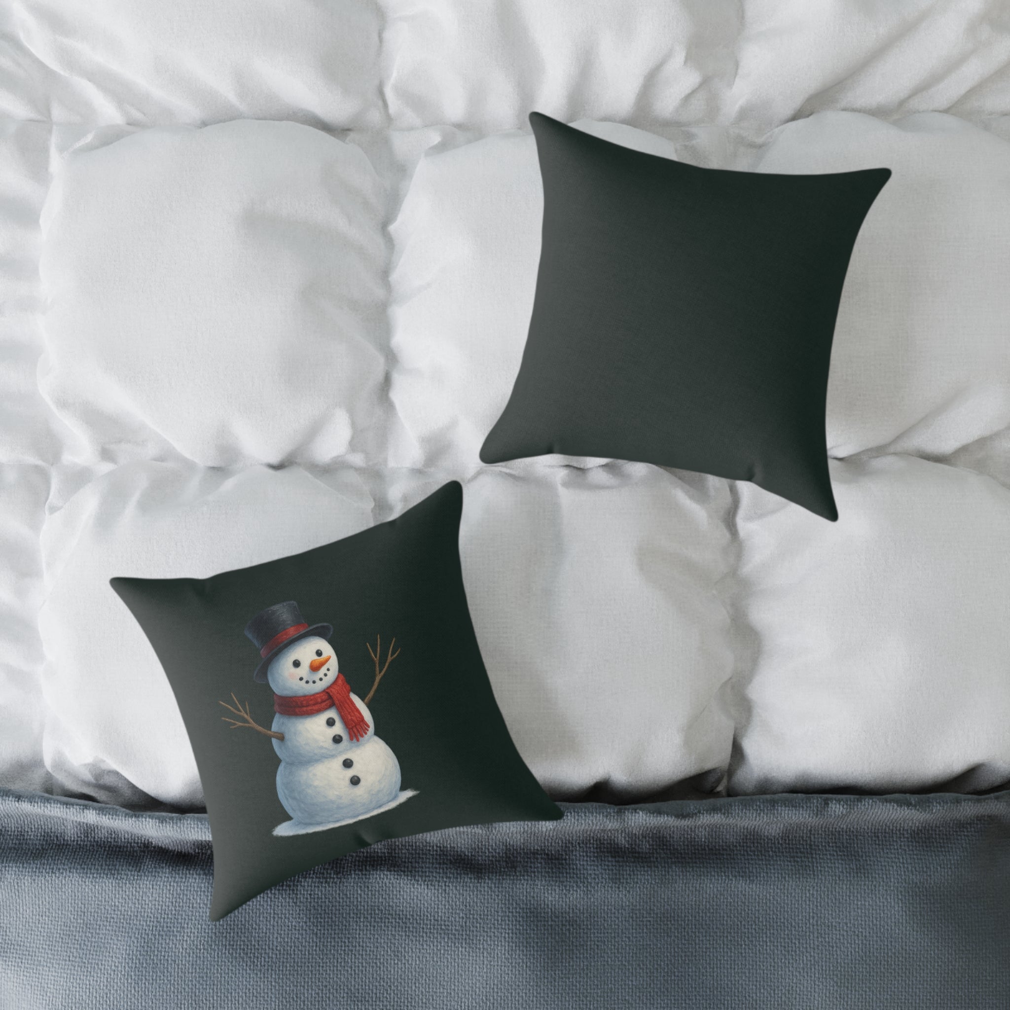 Classic Snowman Winter Throw Pillow – Cozy Holiday Home Décor