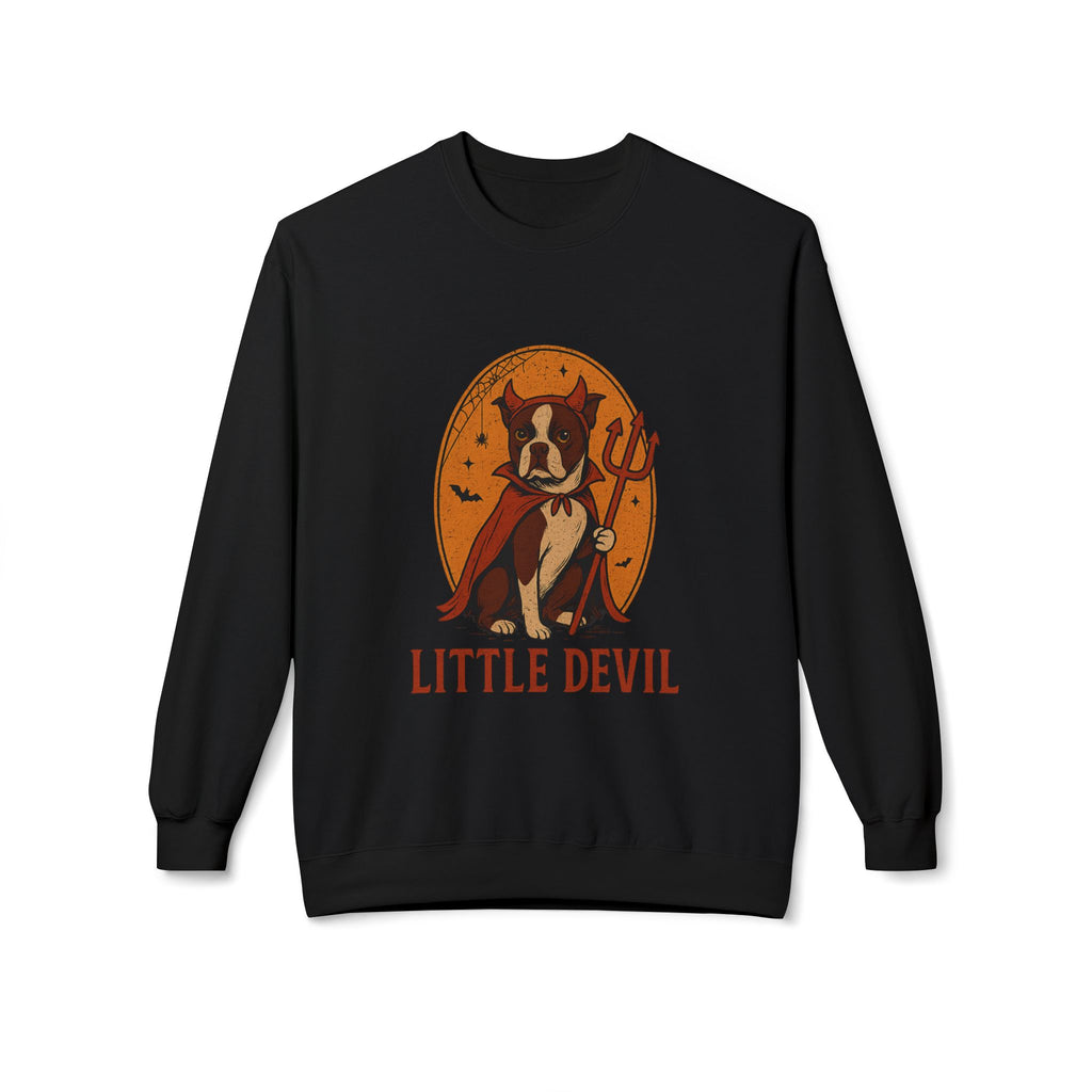 Little Devil Boston Terrier Halloween Sweatshirt