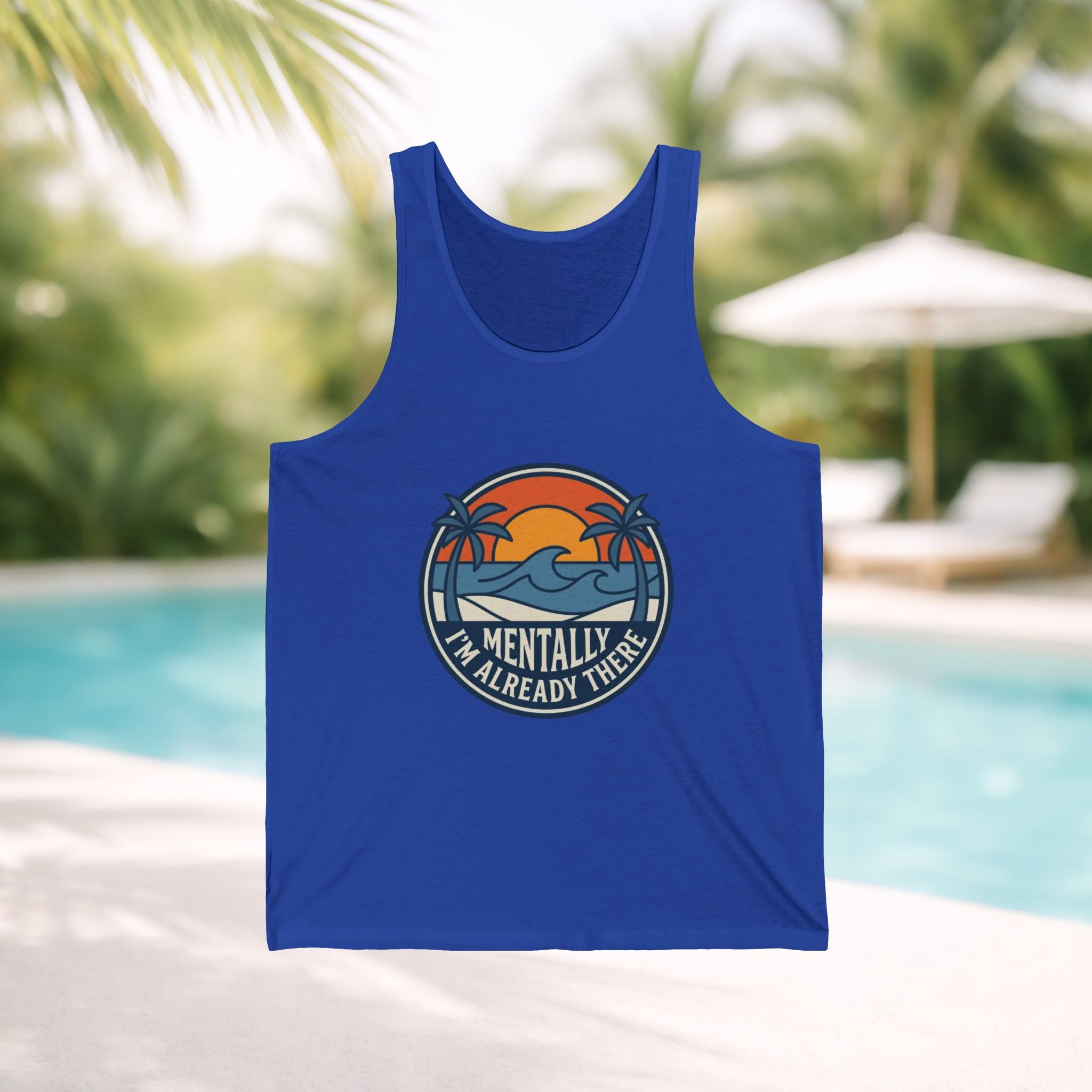 Mentally I’m Already There Summer Beach Men’s Tank Top
