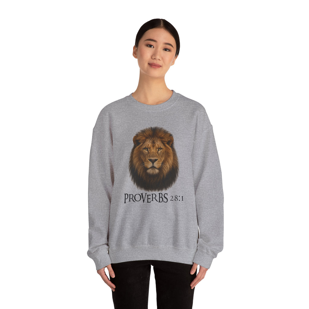 Bold as a Lion – Proverbs 28:1 Christian Sweatshirt