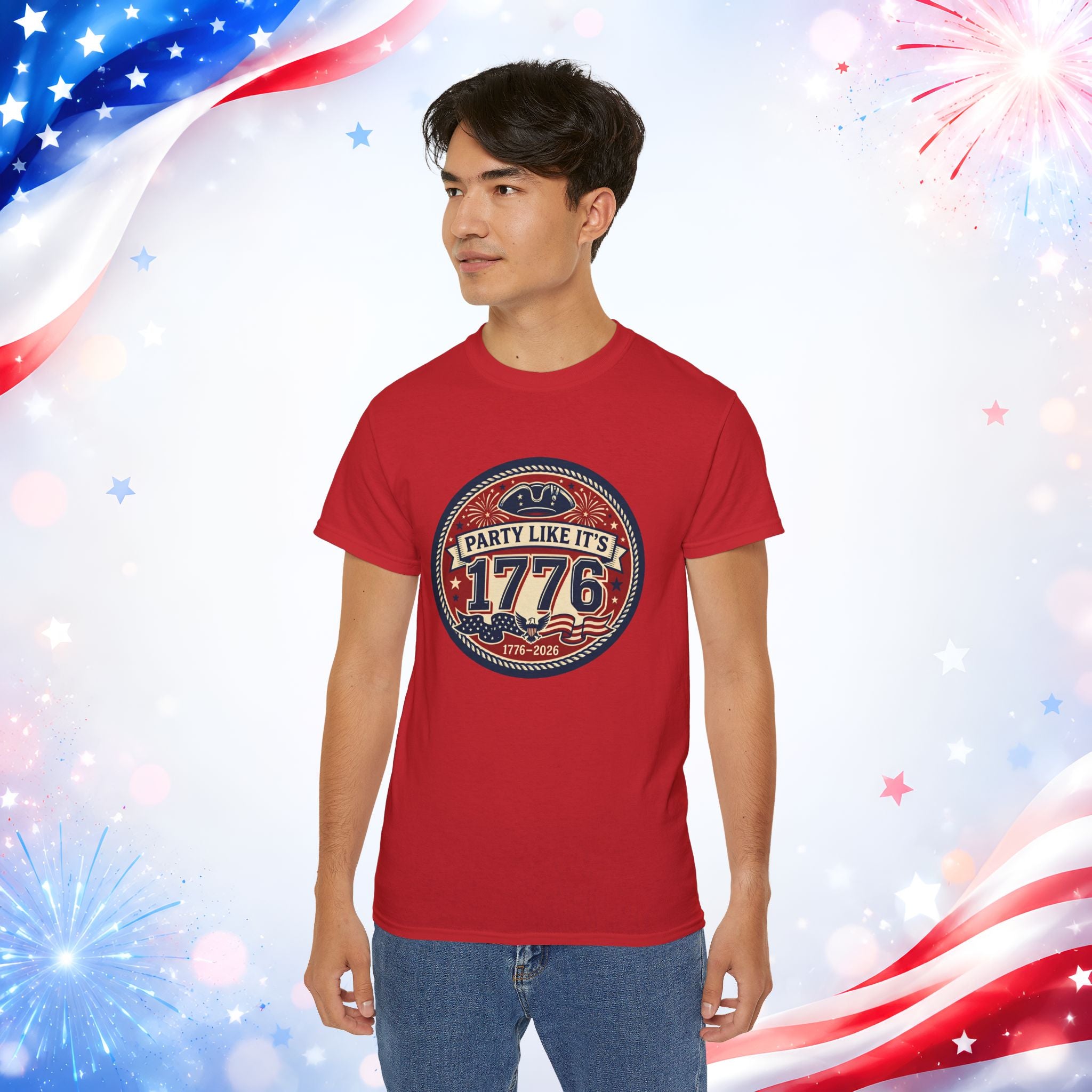 Party Like It’s 1776 T-Shirt | America 250th Birthday 4th of July Patriotic Tee