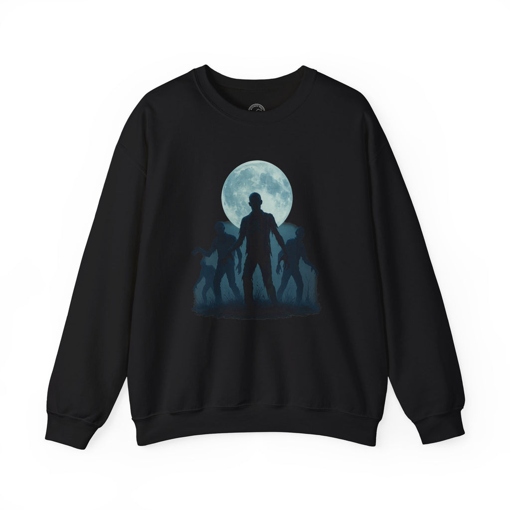 Zombie Rising Under the Full Moon | Halloween Horror Sweatshirt