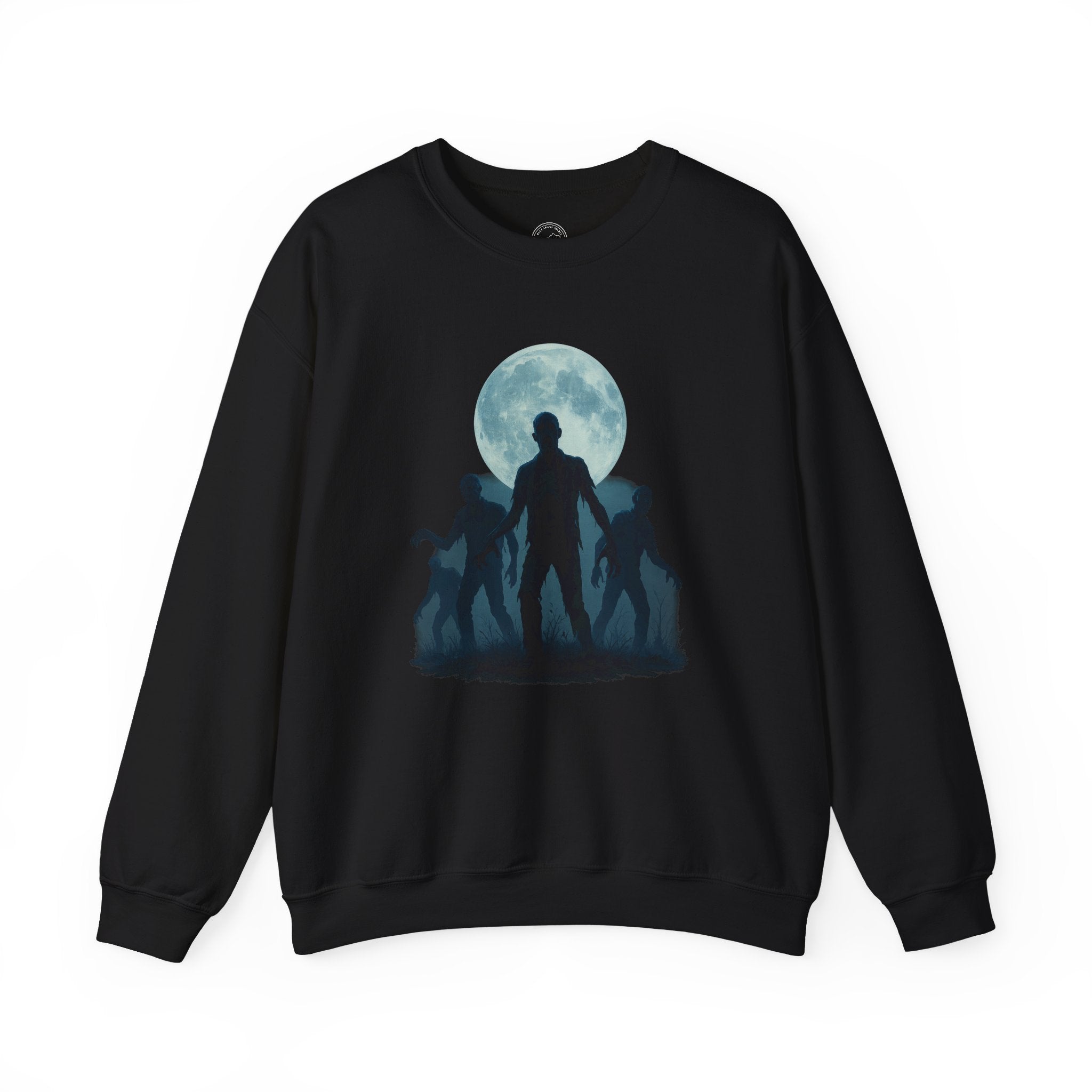 Zombie Rising Under the Full Moon | Halloween Horror Sweatshirt