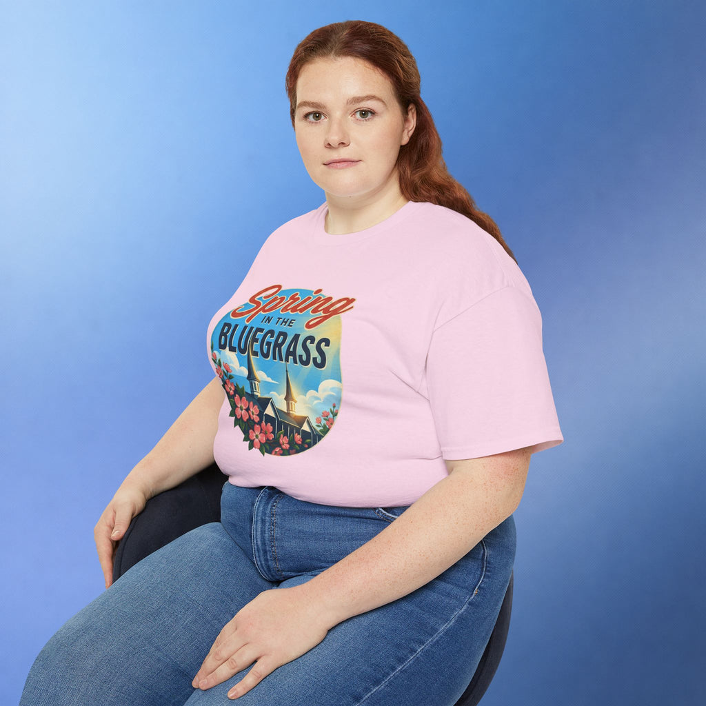 Spring in the Bluegrass T-Shirt – Kentucky Spring Floral Twin Spires Graphic Tee | Bluegrass Spirit Apparel