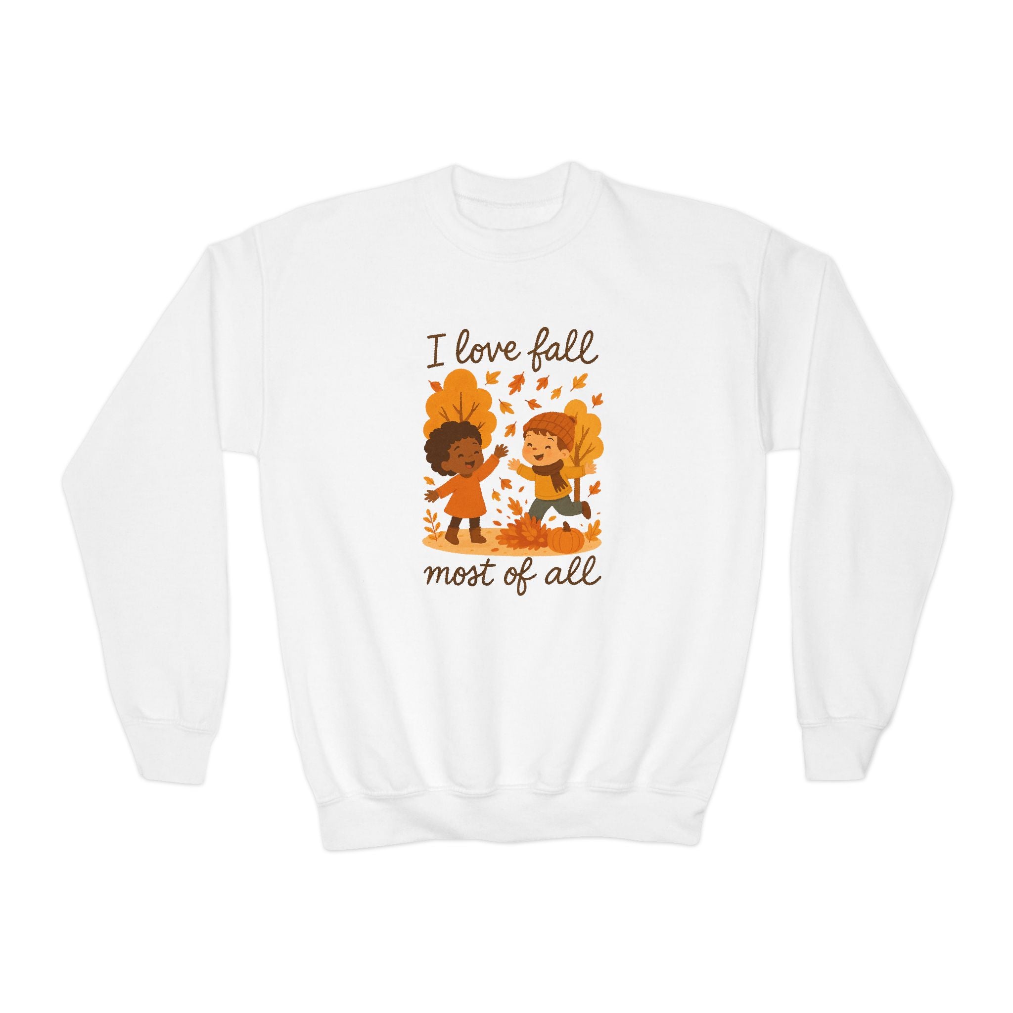 Kids "I Love Fall Most of All" Autumn Sweatshirt