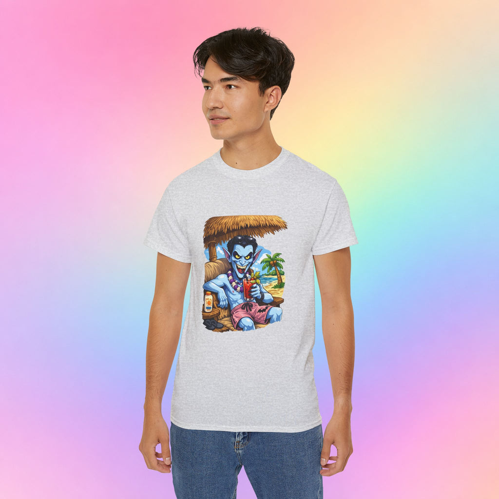 Summerween Vampire Beach Vacation T-Shirt | Spooky Summer Halloween Tee