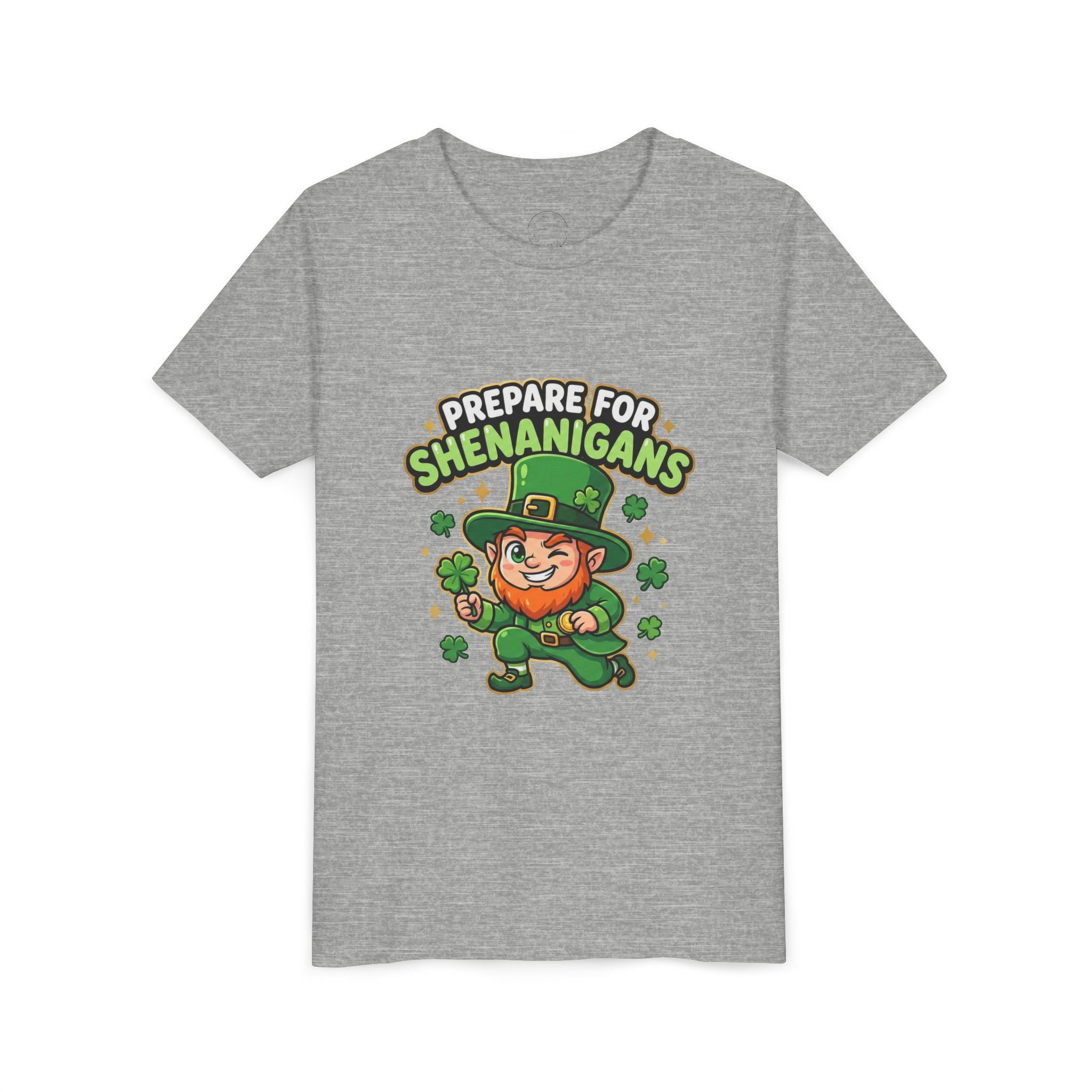 Prepare For Shenanigans Youth T-Shirt – Funny St. Patrick’s Day Leprechaun Shirt for Kids