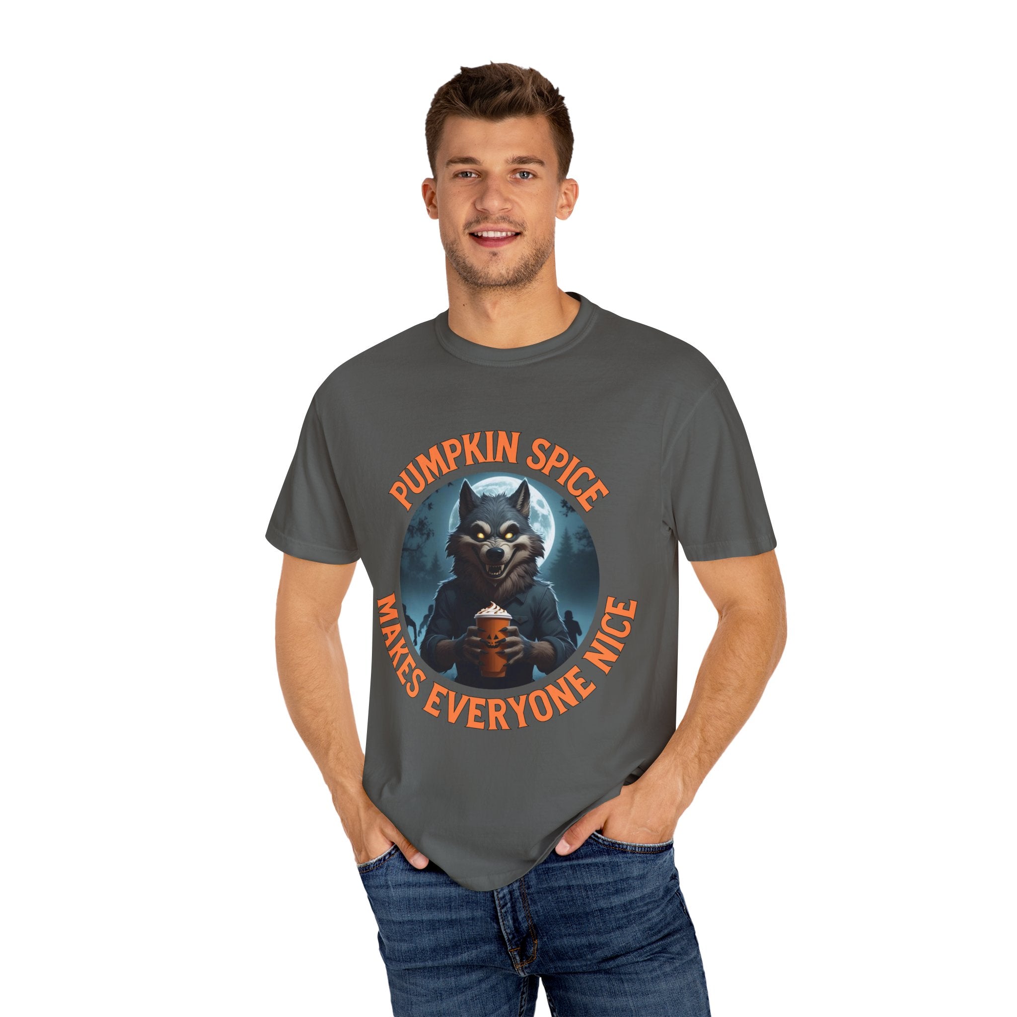 Pumpkin Spice Werewolf Halloween Shirt – Fall Coffee Lovers Tee