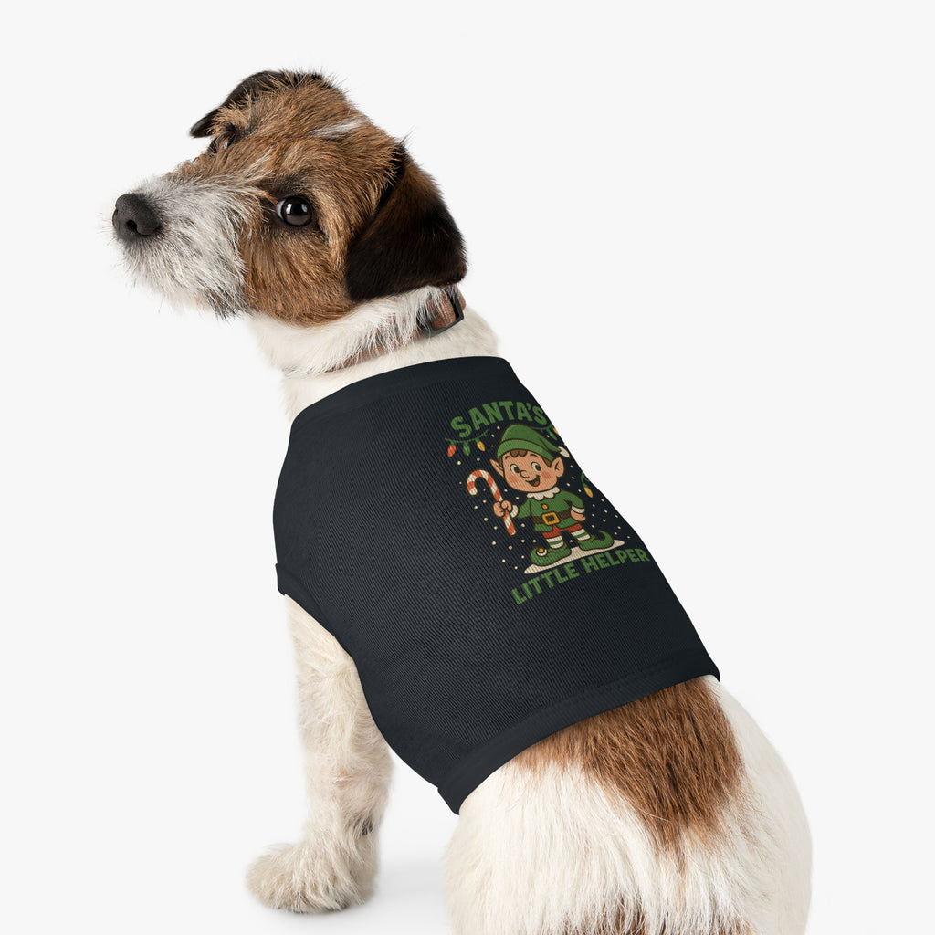 Santa’s Little Helper Dog Christmas Shirt – Cute Holiday Elf Pet Tank Top