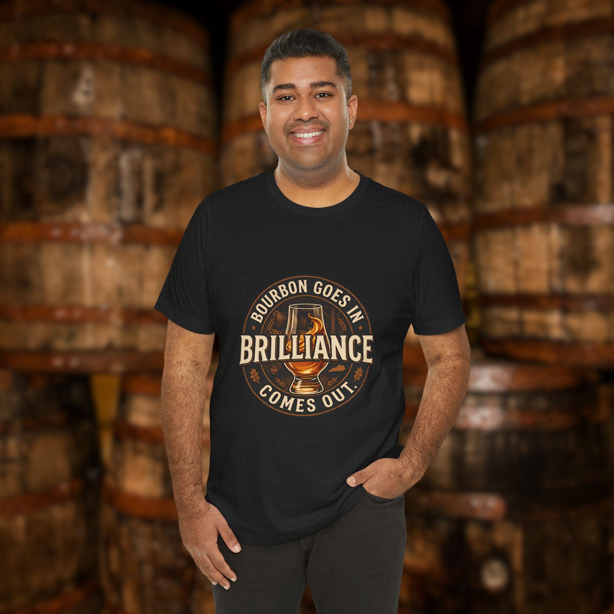 Bourbon Goes In Brilliance Comes Out T-Shirt | Kentucky Bourbon Graphic Tee