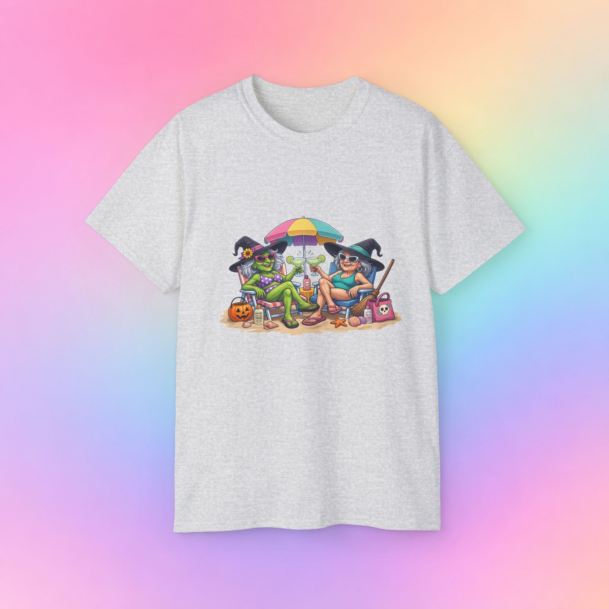 Summerween Witches Beach T-Shirt | Funny Halloween Summer Tee