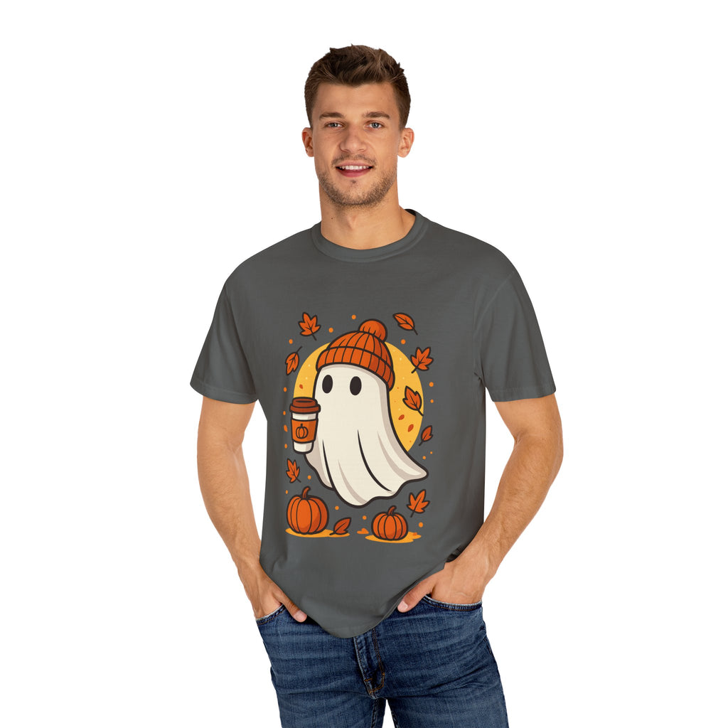Cozy Ghost Pumpkin Spice Latte Fall T-Shirt