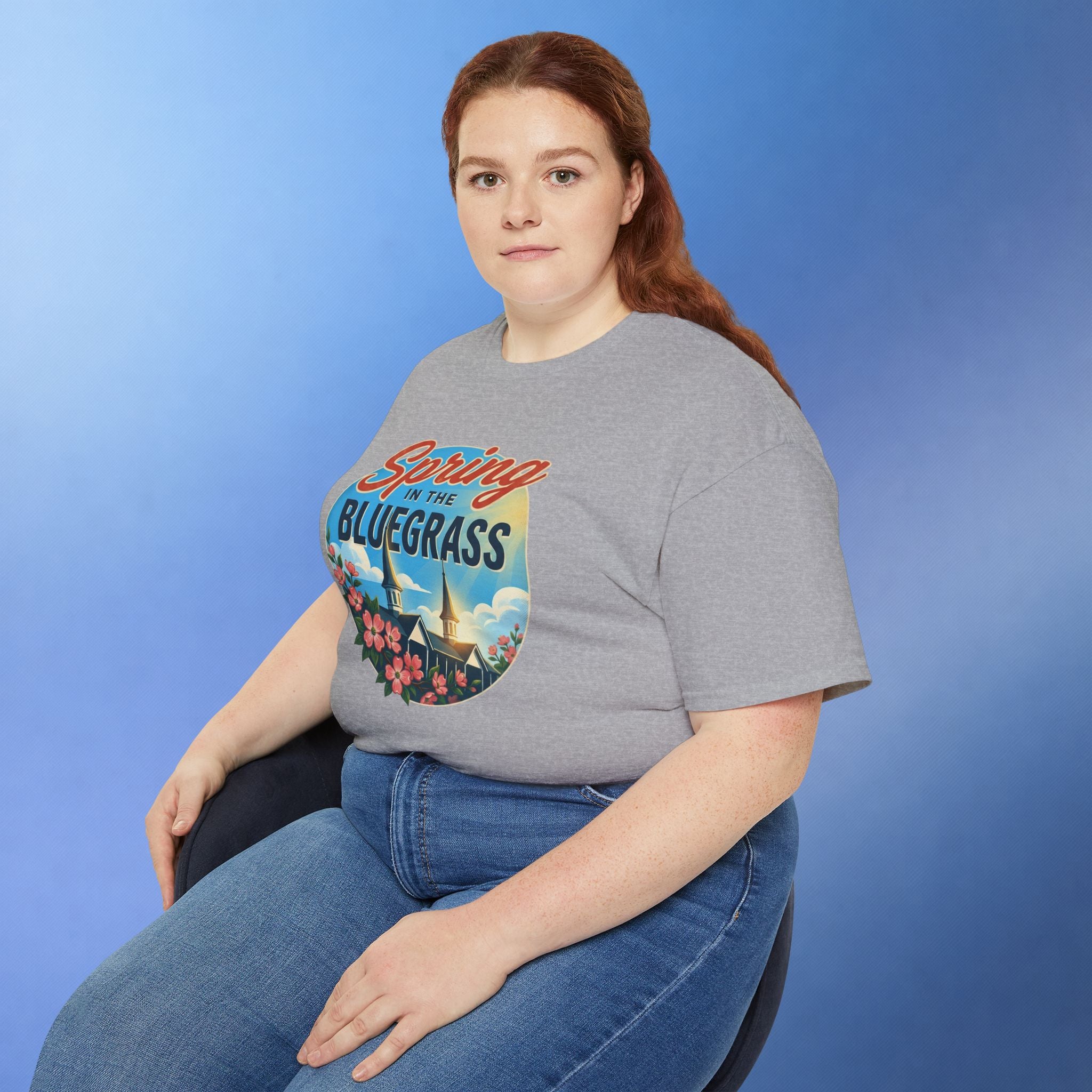 Spring in the Bluegrass T-Shirt – Kentucky Spring Floral Twin Spires Graphic Tee | Bluegrass Spirit Apparel