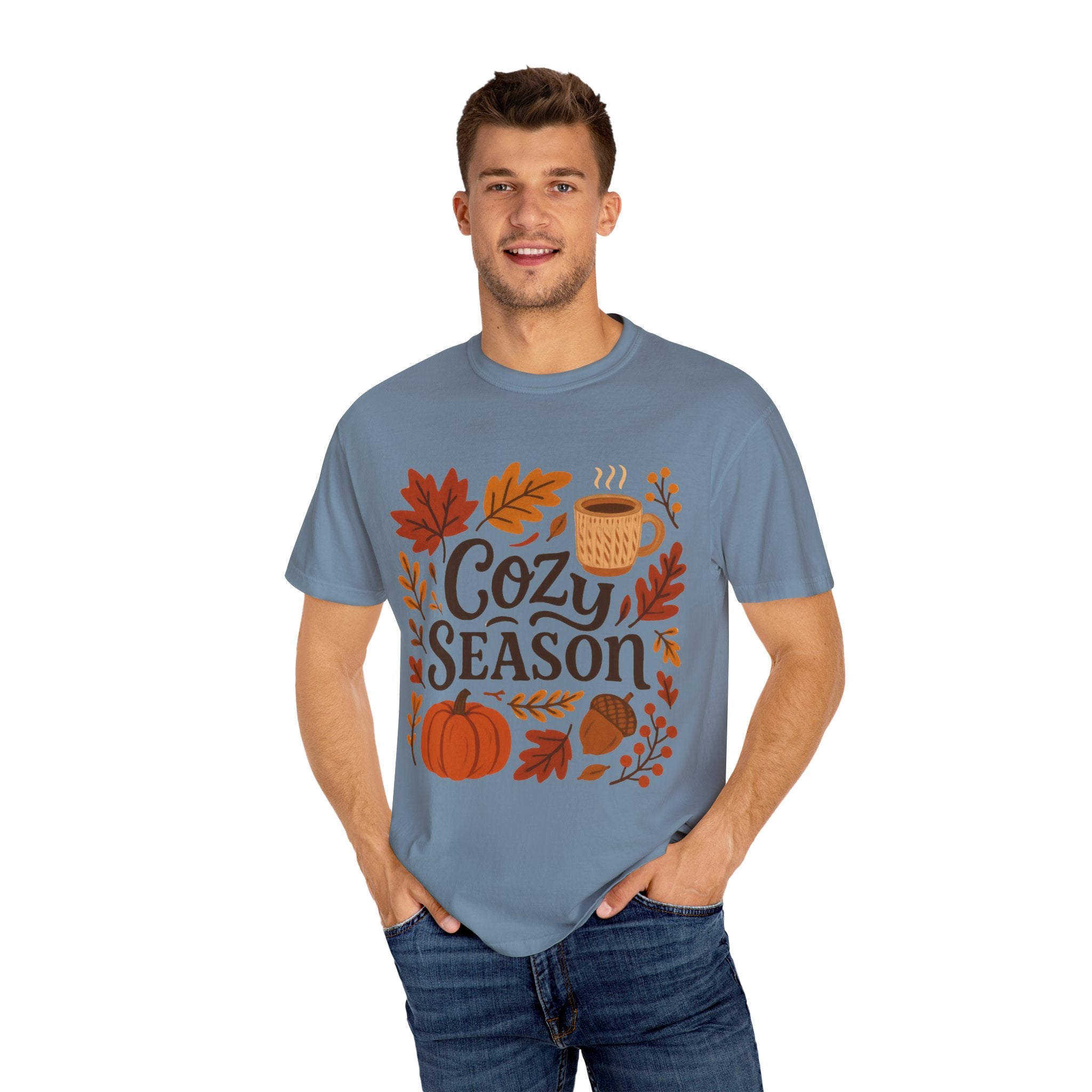 Cozy Season Unisex T-shirt, Fall Fashion Tee, Autumn Apparel, Gift for Him/Her, Pumpkin Spice Shirt, Relaxing Vibes