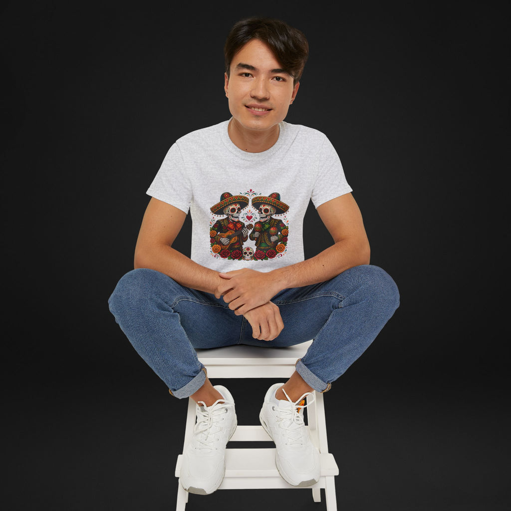 Cinco De Mayo Sugar Skull Mariachi T-Shirt | Dia de los Muertos Inspired Fiesta Tee