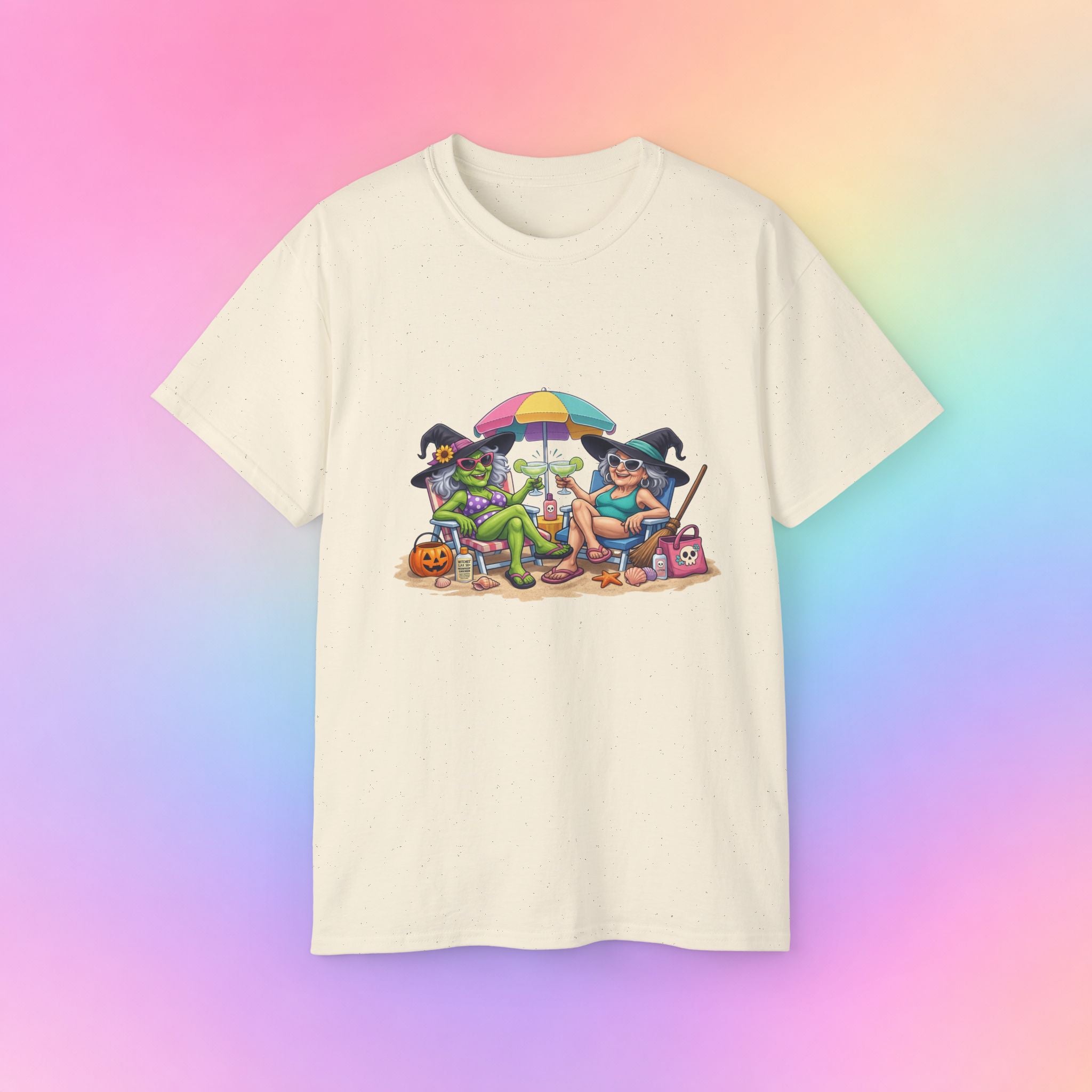 Summerween Witches Beach T-Shirt | Funny Halloween Summer Tee