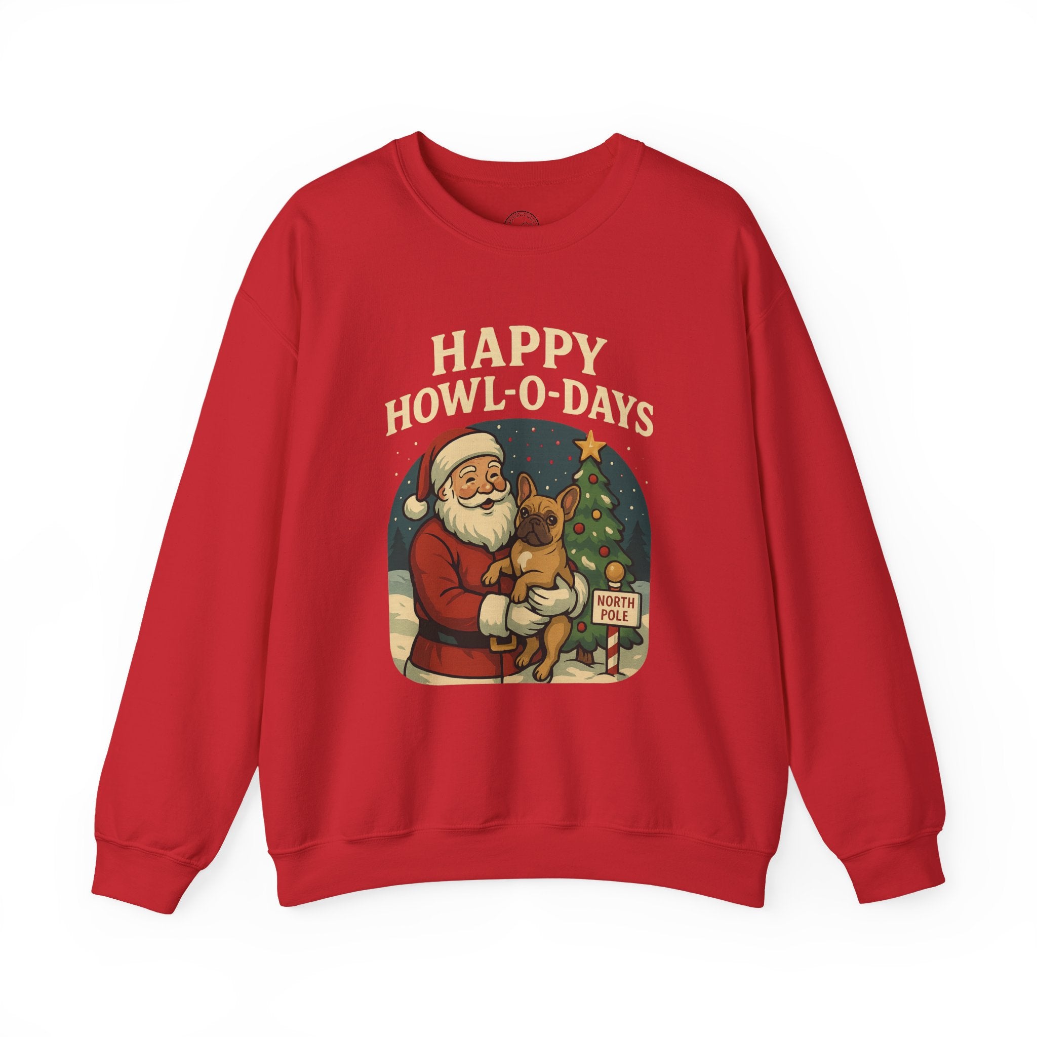 🎅🐶 Happy Howl-O-Days Frenchie Christmas Sweatshirt