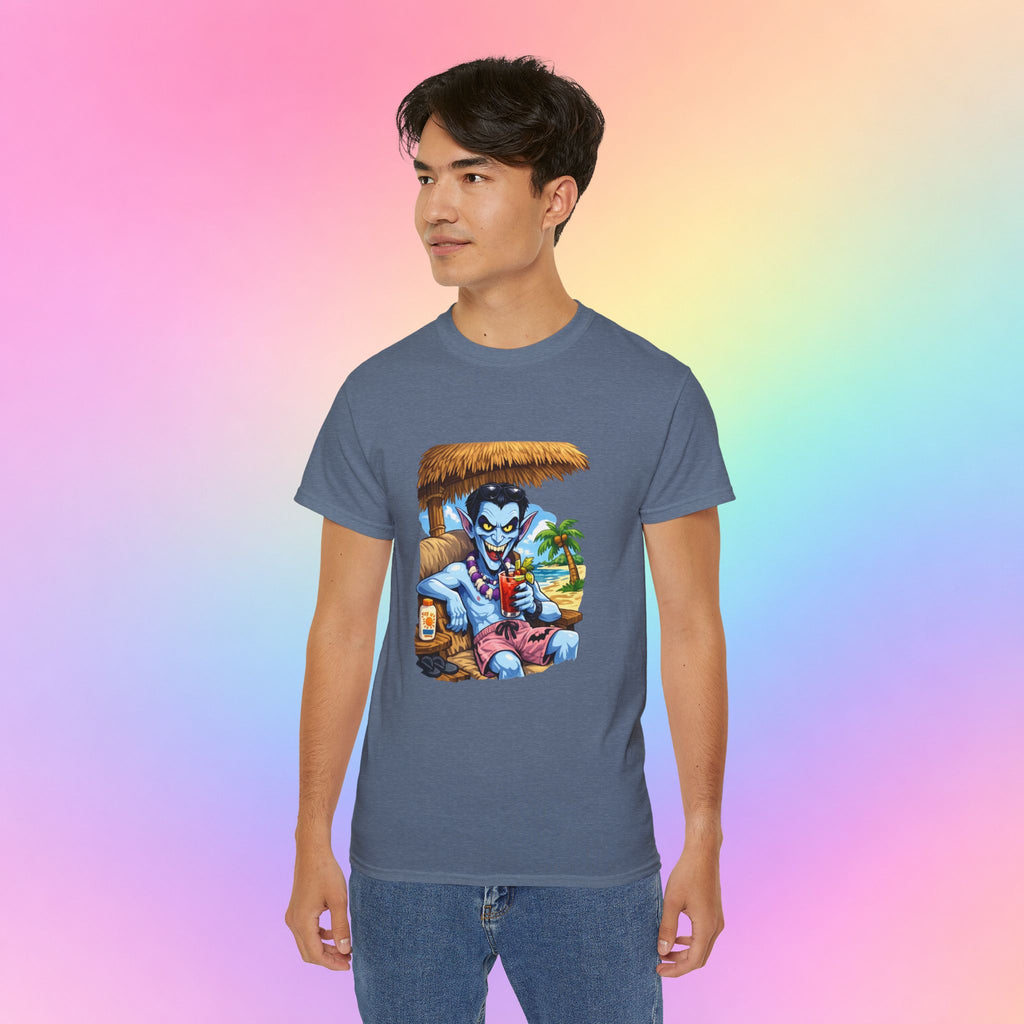 Summerween Vampire Beach Vacation T-Shirt | Spooky Summer Halloween Tee