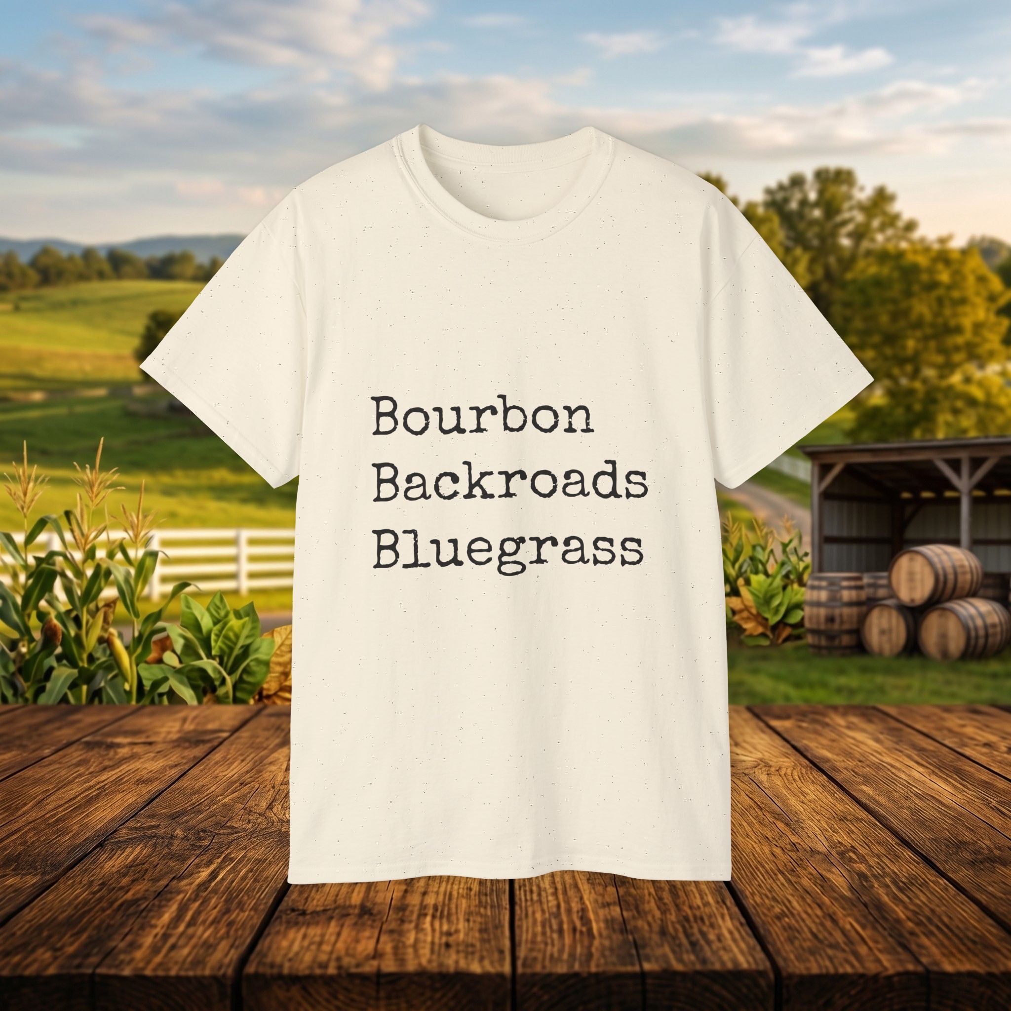 Bourbon Backroads Bluegrass Kentucky T-Shirt | Southern Comfort Graphic Tee
