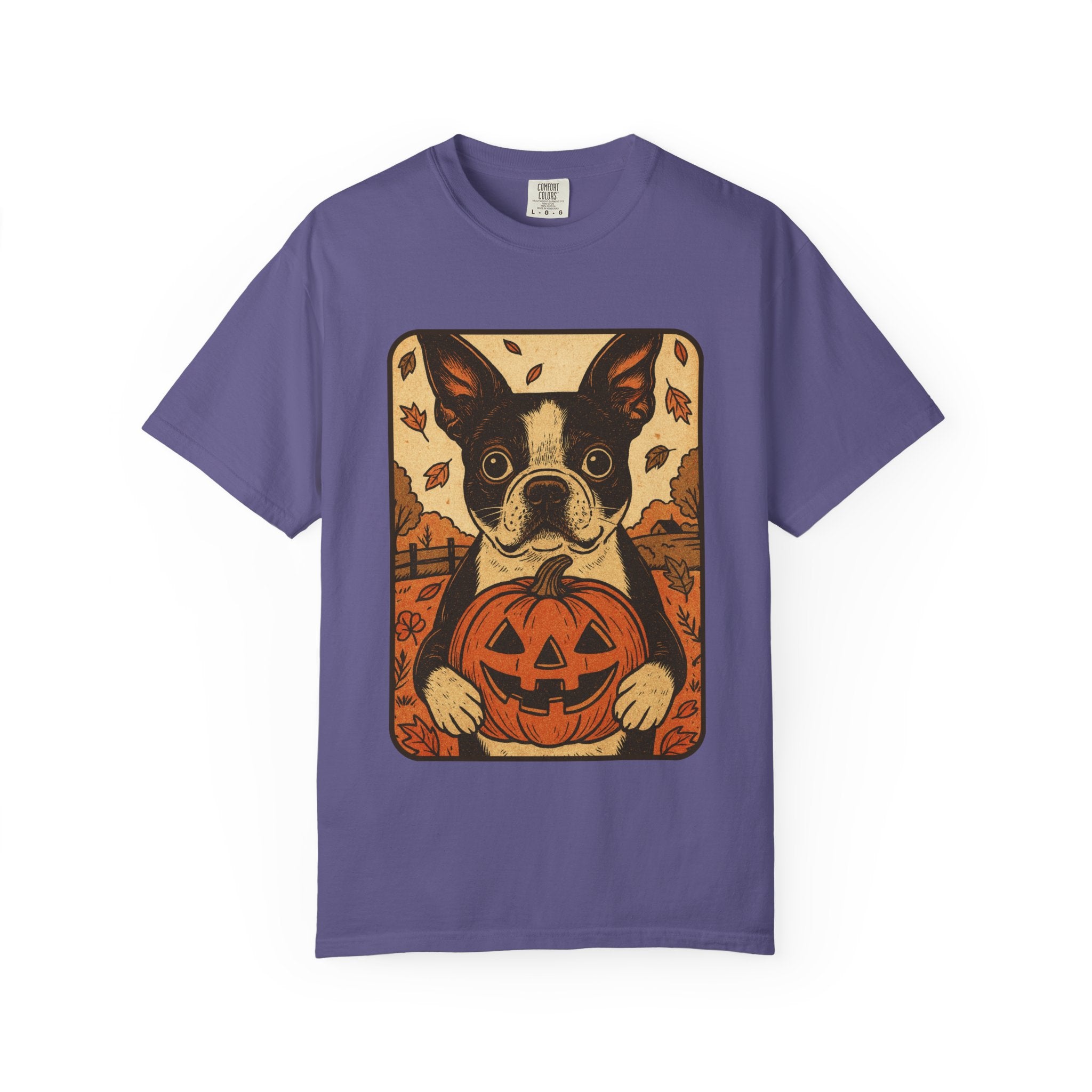 Boston Terrier Pumpkin Pals – Vintage Halloween Tee