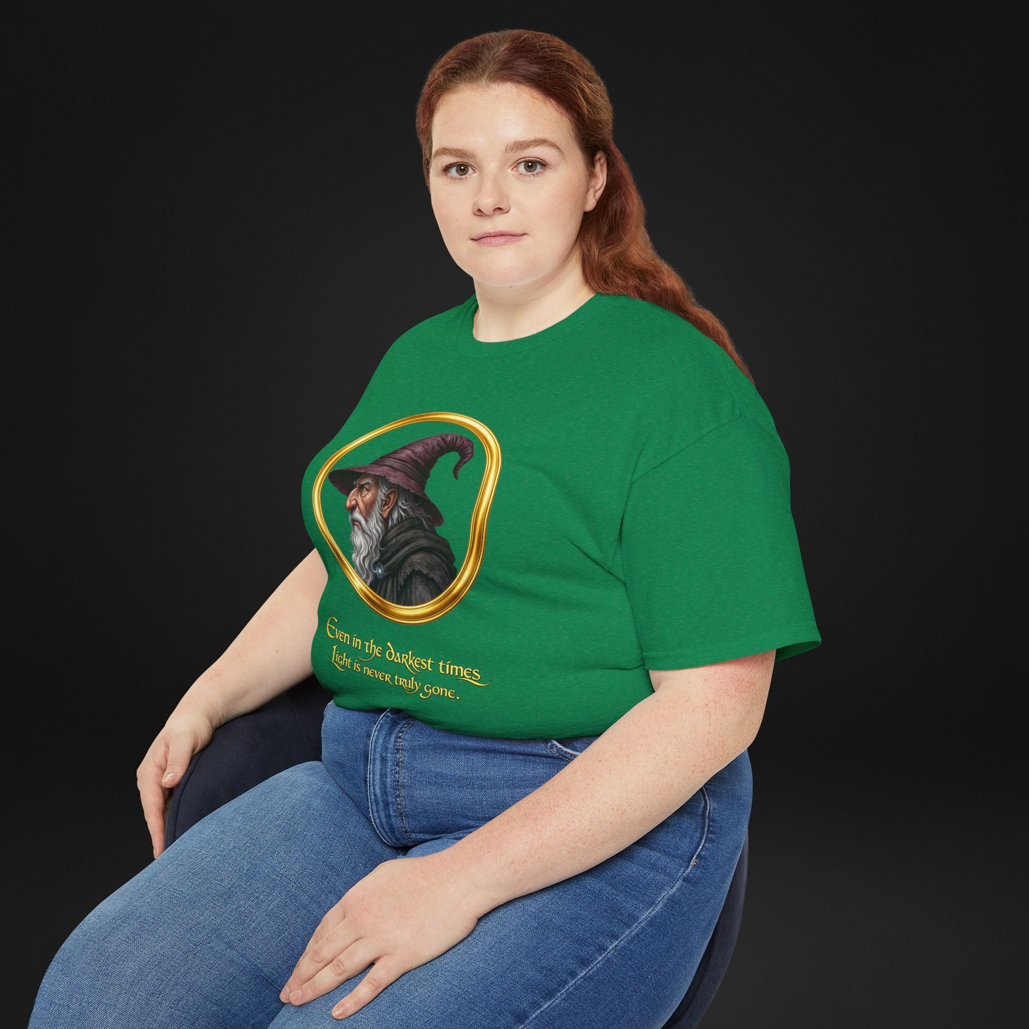 Vintage Wizard Graphic T-Shirt | Fantasy Side Profile Tee
