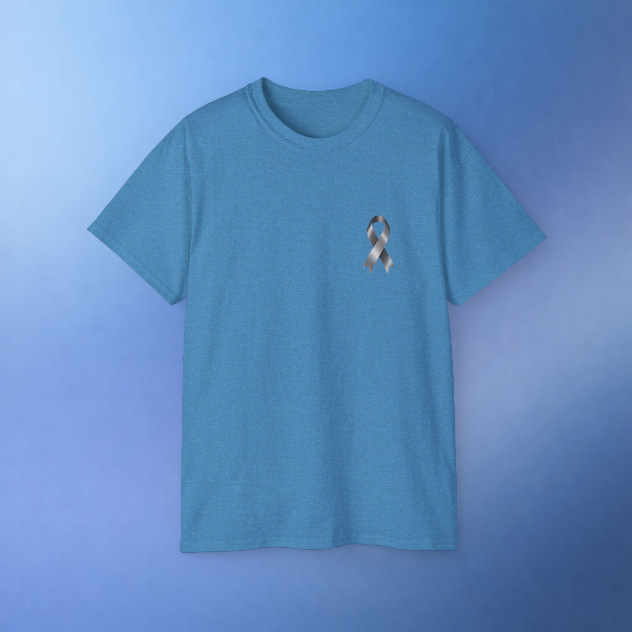 Brain Cancer Awareness Month T-Shirt | Gray Ribbon Floral Brain Design